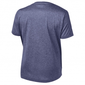 Sport-Tek YST360 Youth Heather Contender Tee - True Navy Heather