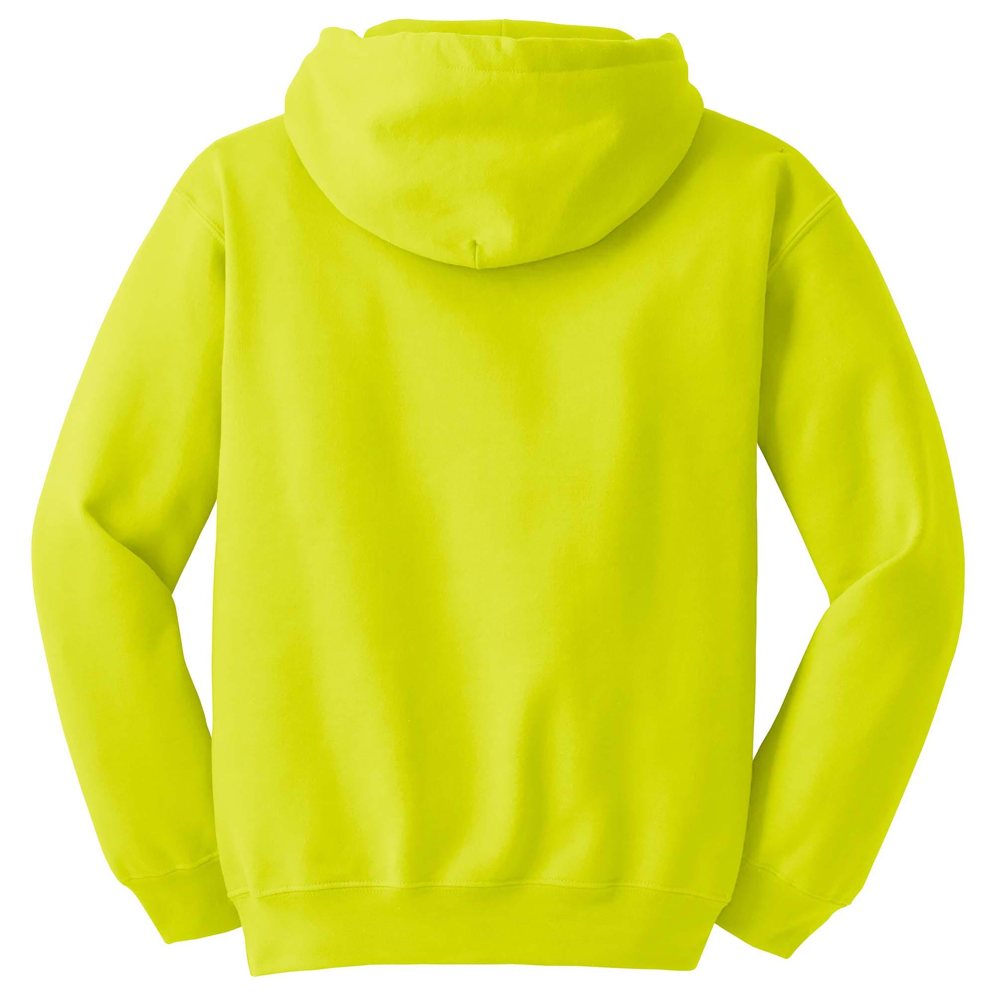 Gildan 12500 DryBlend Pullover Hooded Sweatshirt - Safety Green | Full ...