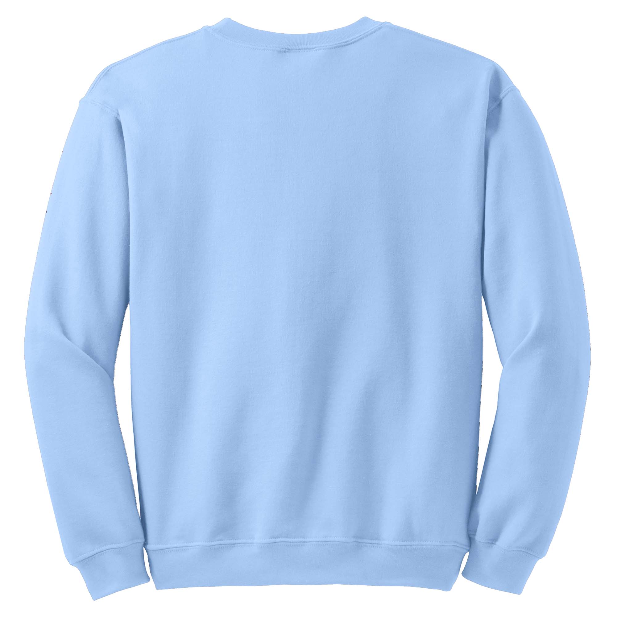 light blue sweatshirt