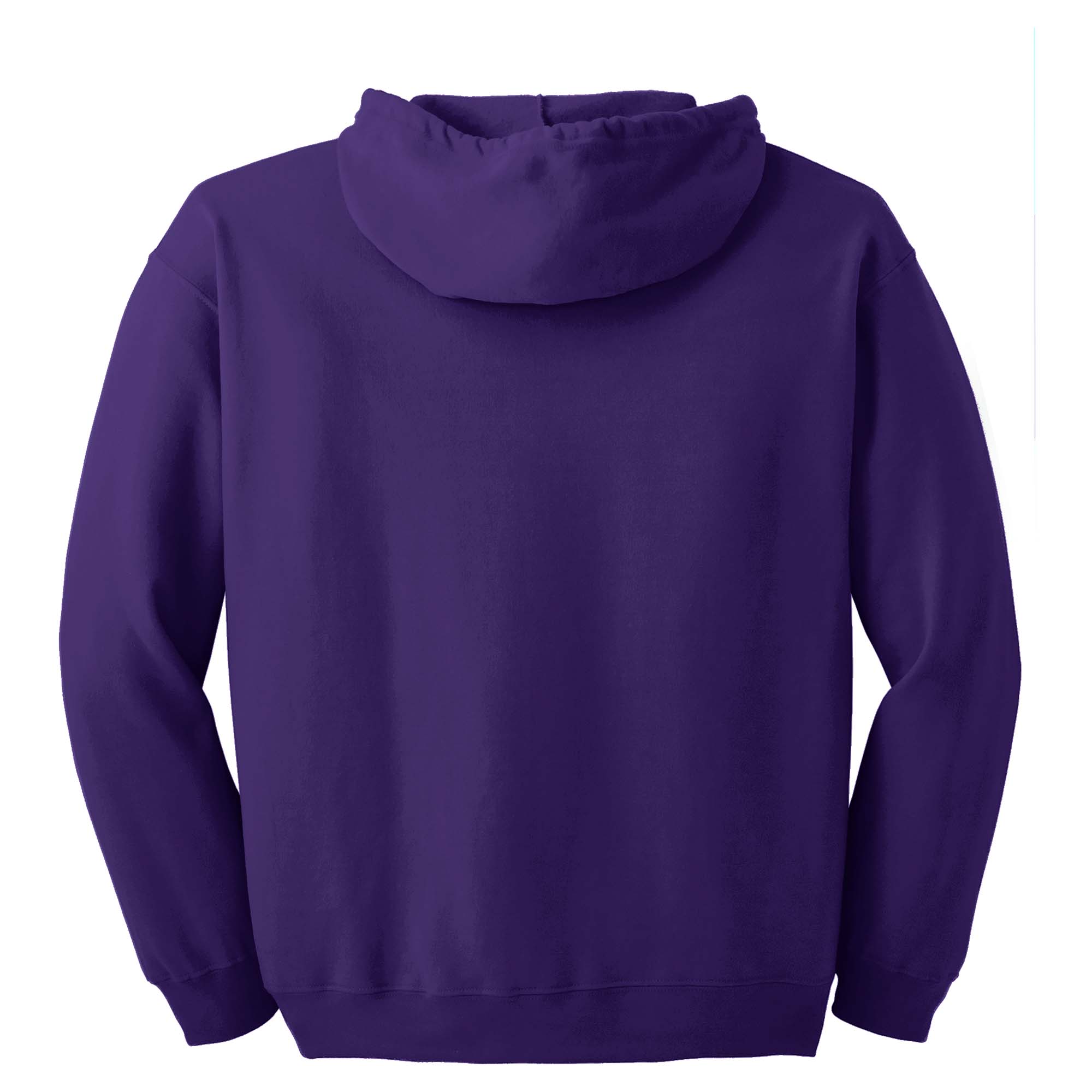 Gildan 18600 Heavy Blend Adult Full Zip Hooded Sweatshirt Purple - Si