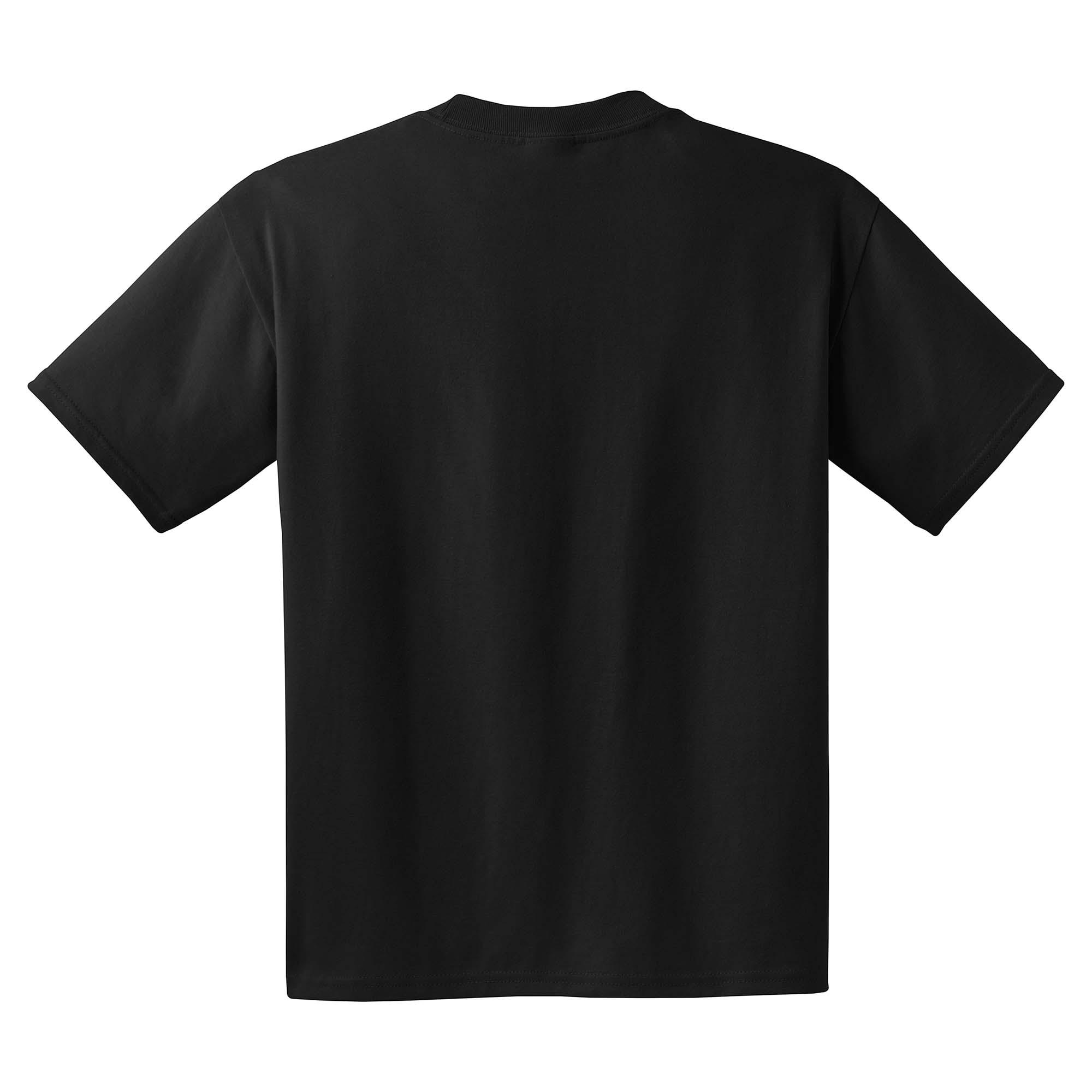 Hanes 5190 Beefy-T Cotton T-Shirt with Pocket - Black | Full Source