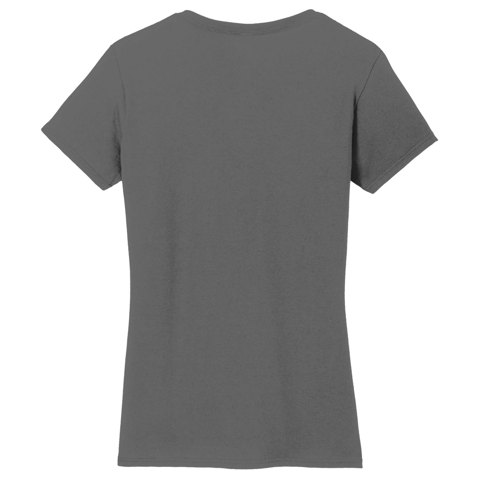 Gildan 5V00L Ladies Heavy Cotton V-Neck T-Shirt - Charcoal | Full Source