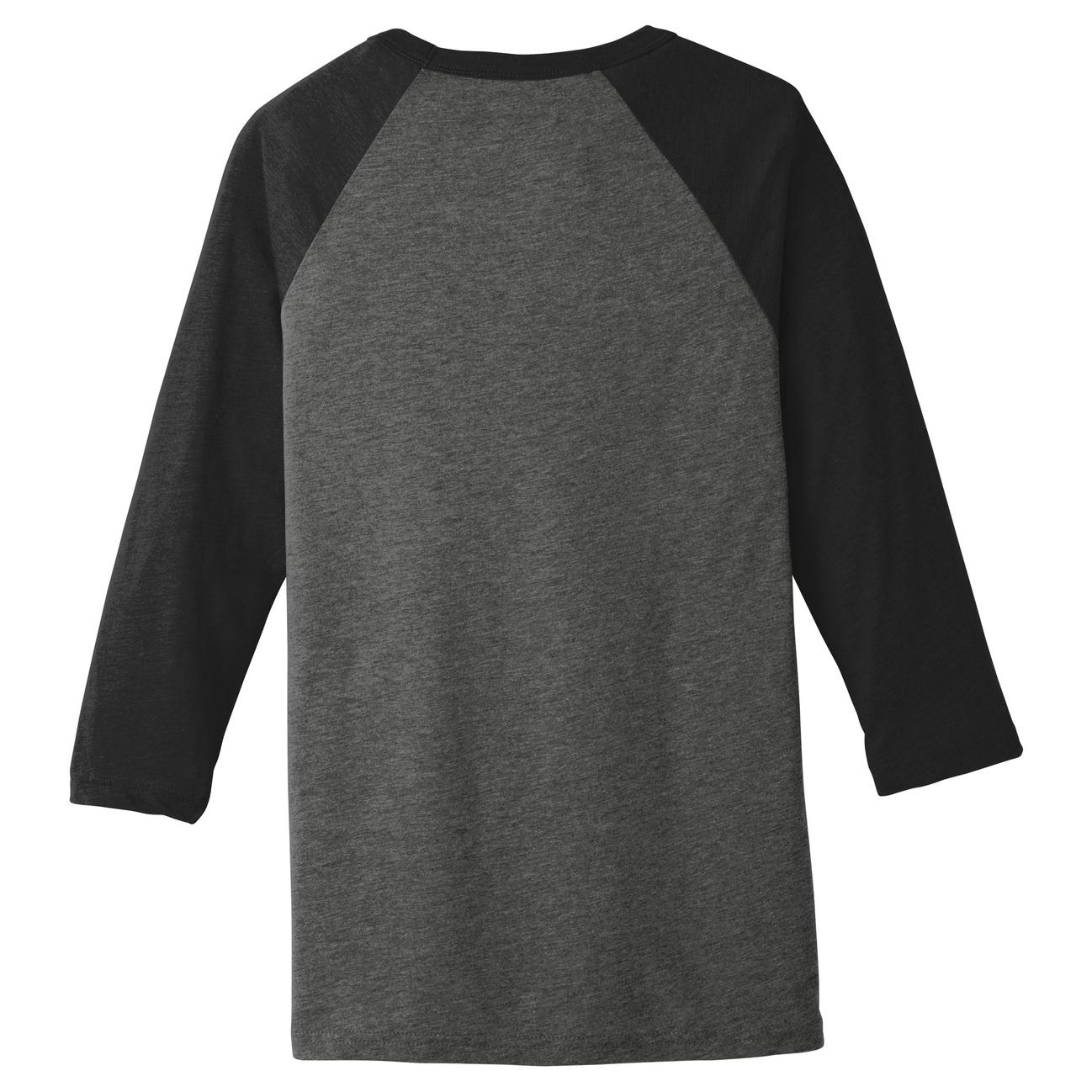 Bella + Canvas BC3200 Unisex 3/4-Sleeve Baseball Tee - Grey/Charcoal ...