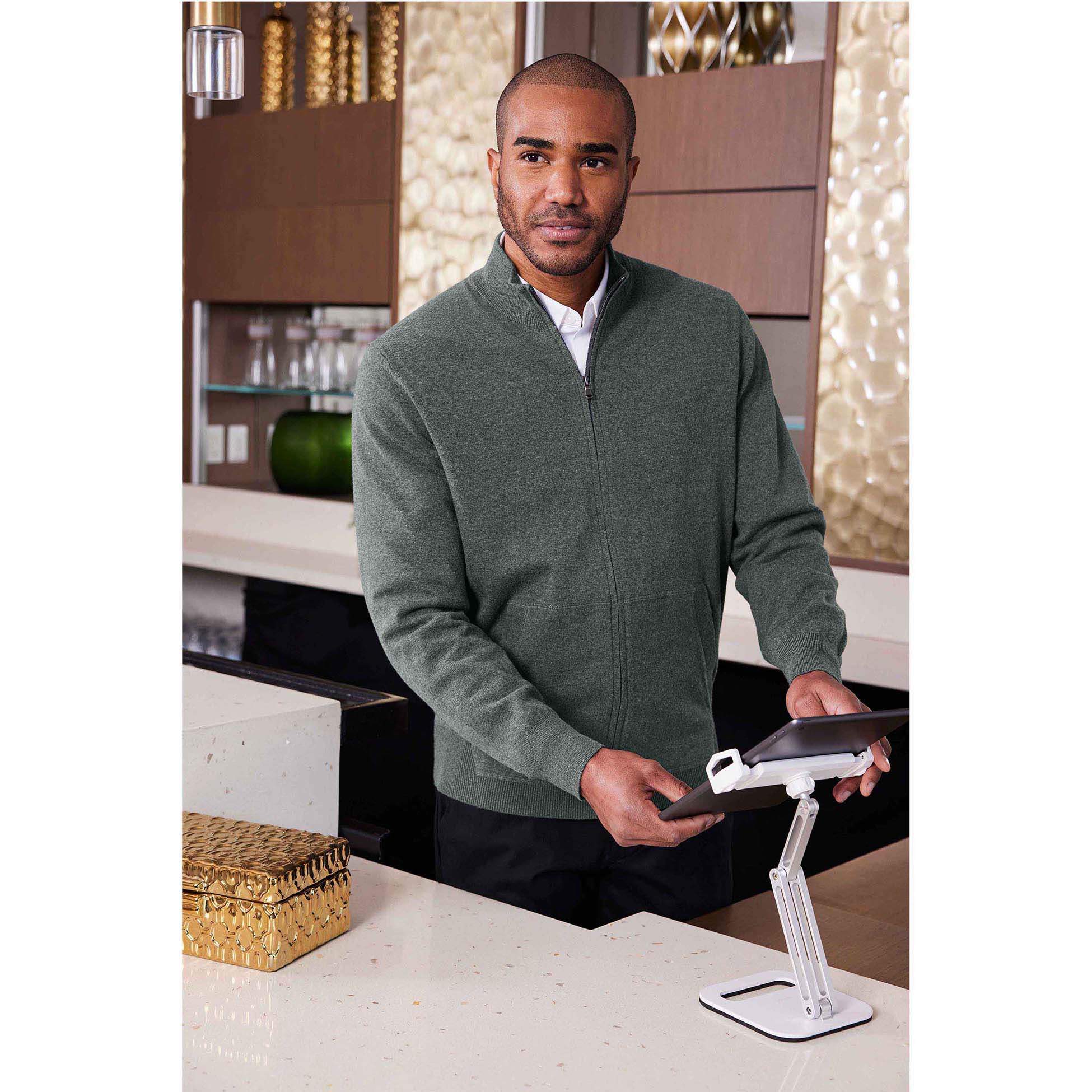 Port Authority SW2901 Easy Care Full-Zip Sweater - Charcoal