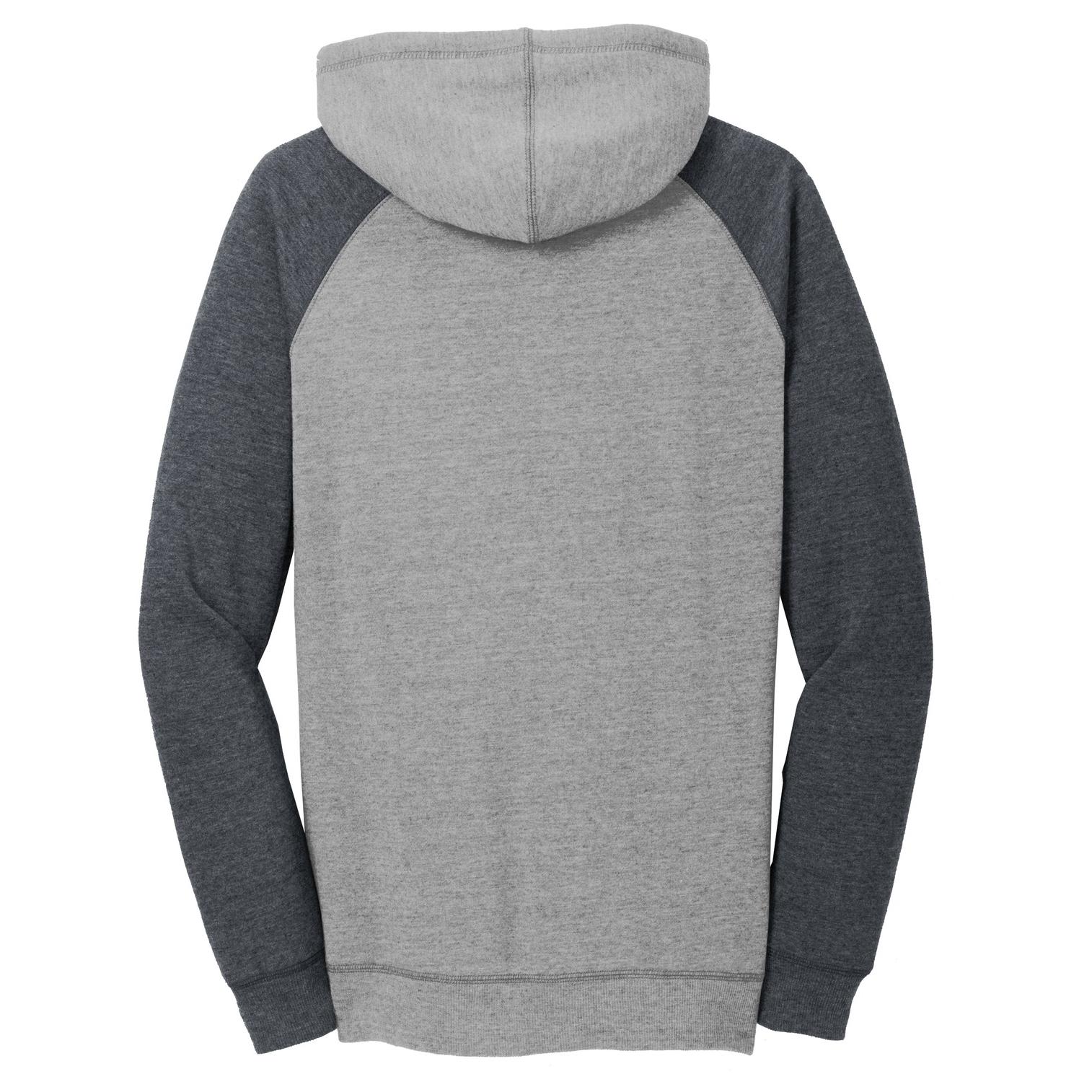 District DT296 Women's Lightweight Fleece Raglan Hoodie - Heathered ...