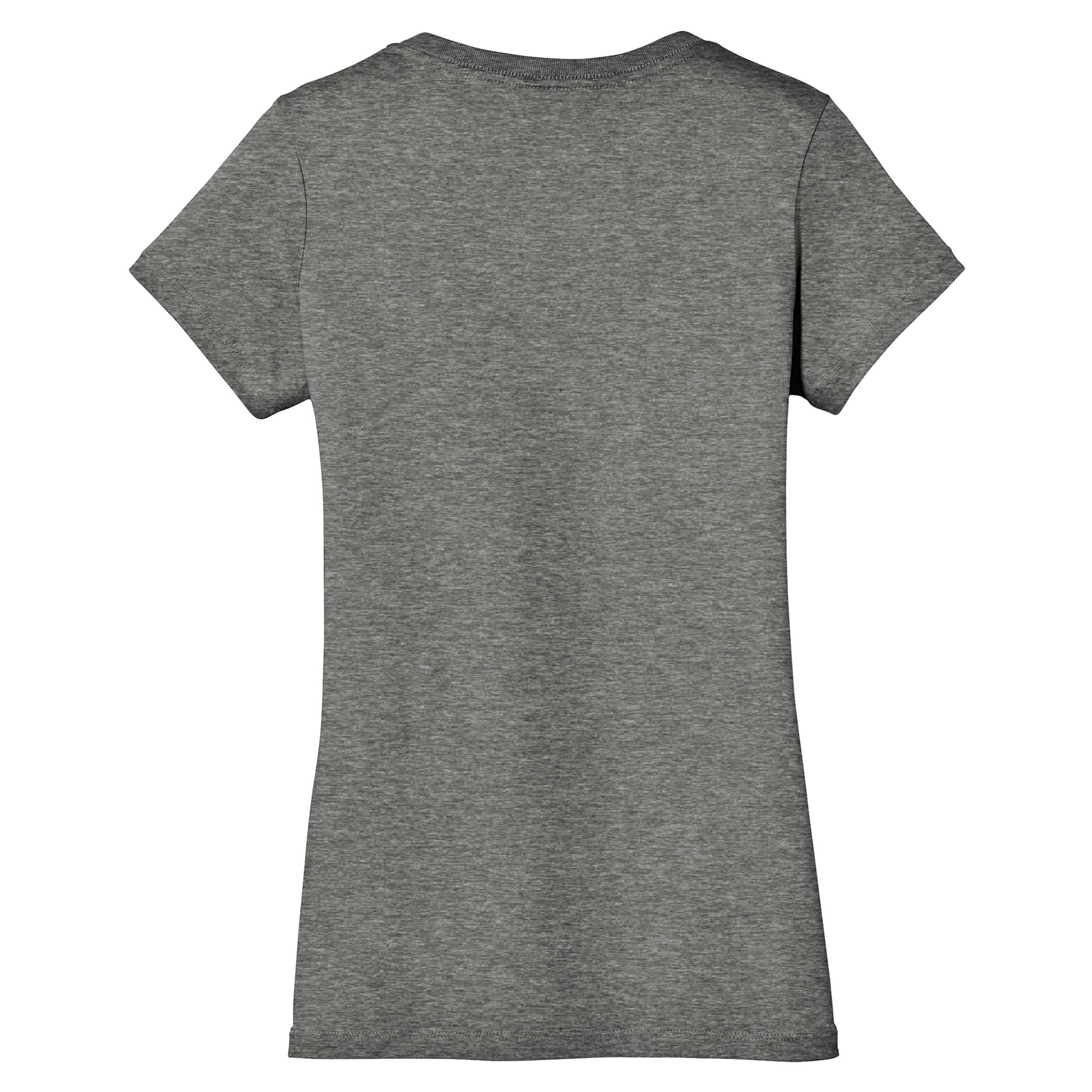 District DM1170L Women's Perfect Weight V-Neck Tee - Heathered Nickel ...