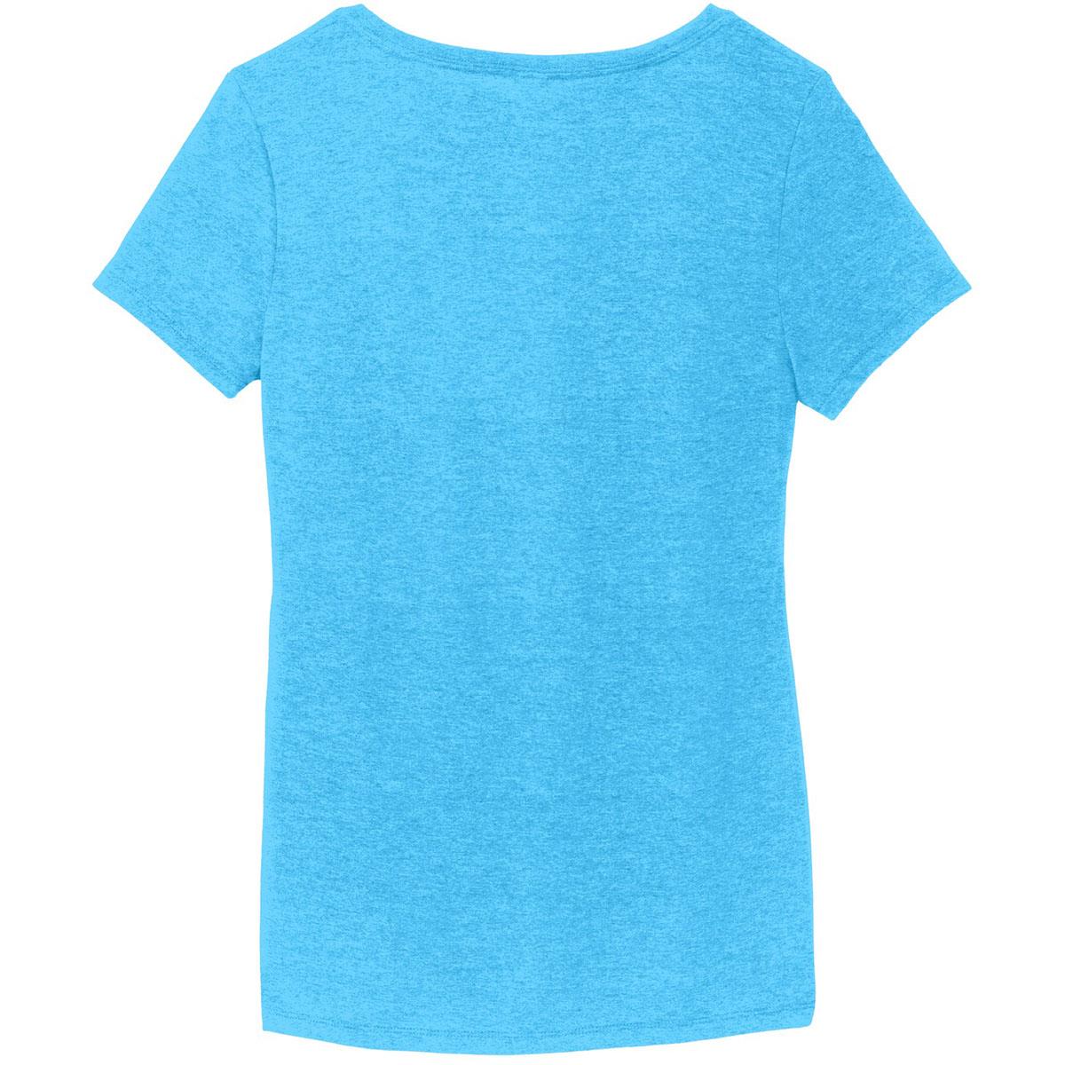 District Made DM1350L Ladies Perfect Tri V-Neck Tee - Turquoise Frost ...