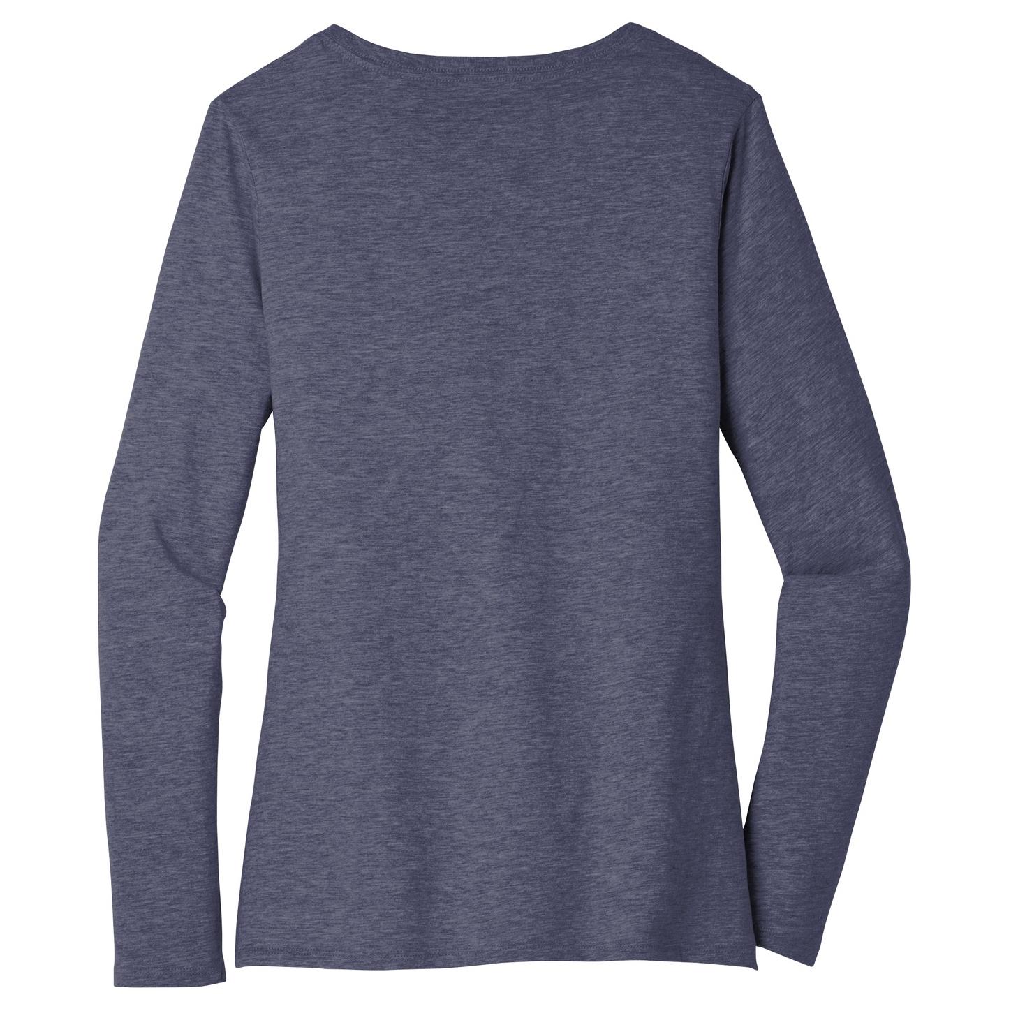 District DT6201 Women's Very Important Tee Long Sleeve - Heathered Navy ...