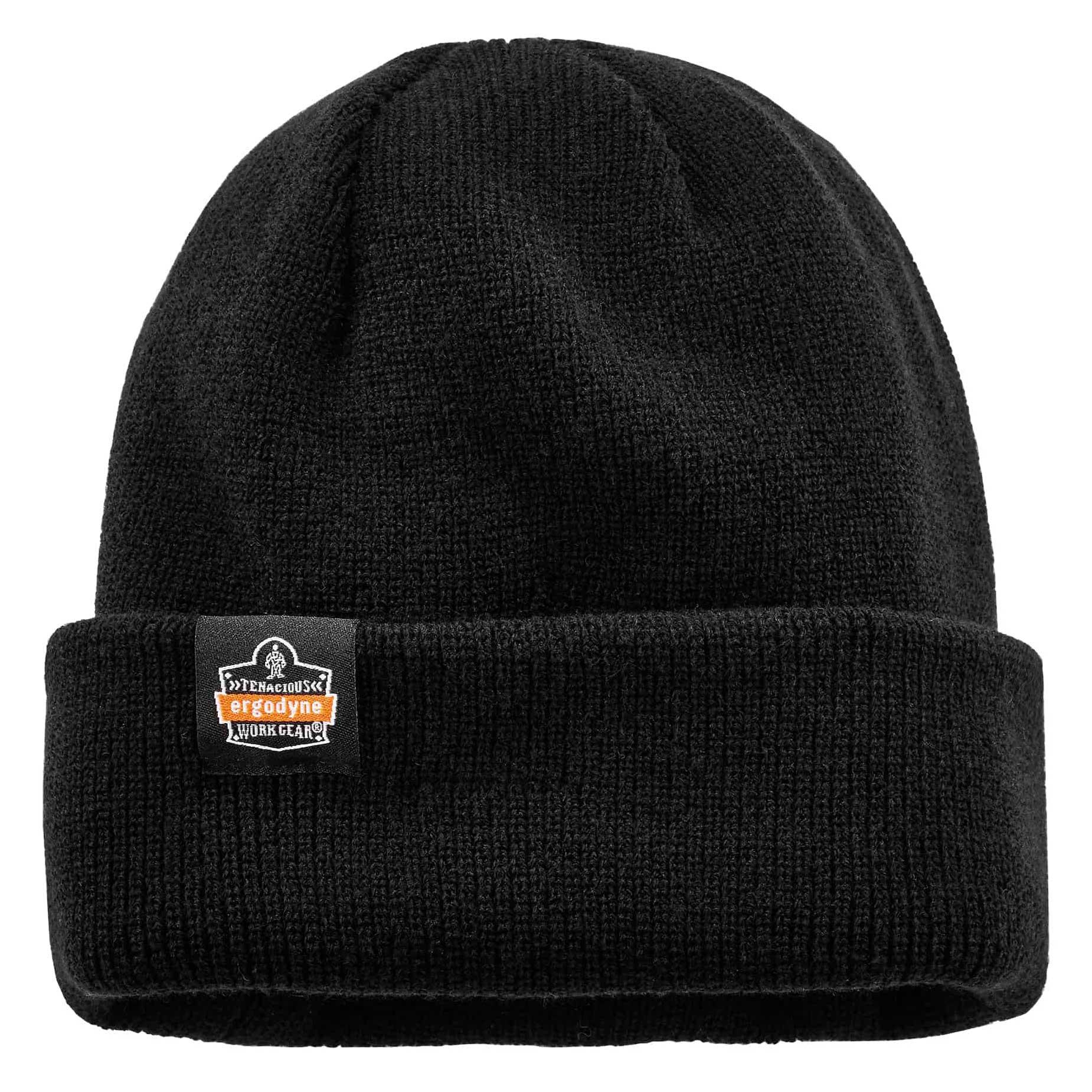 Ergodyne N-Ferno 6811ZI Zippered Rib Knit Beanie Hat w/ Bump Cap