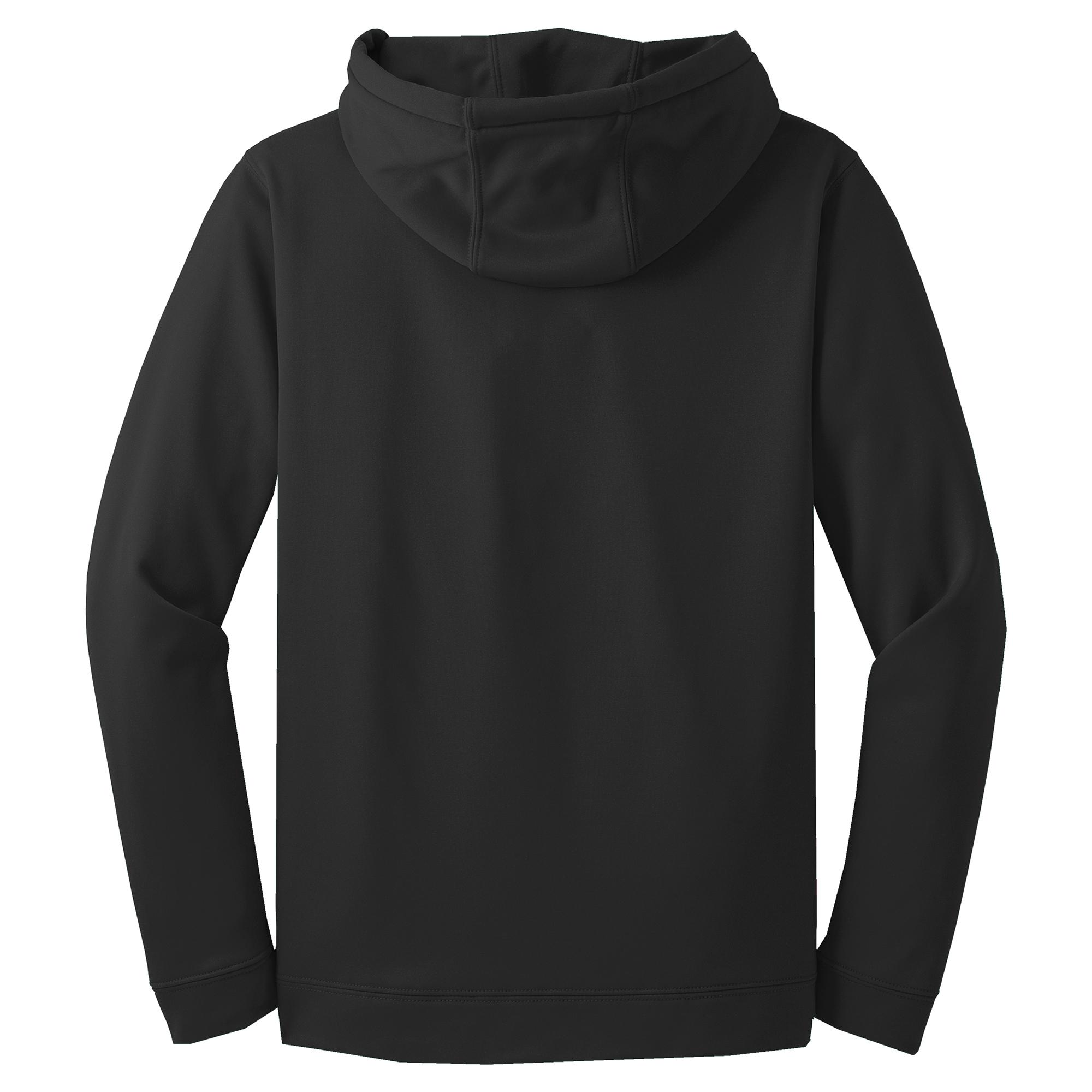 Sport-Tek F244 Sport-Wick Fleece Hooded Pullover Sweatshirt - Black ...