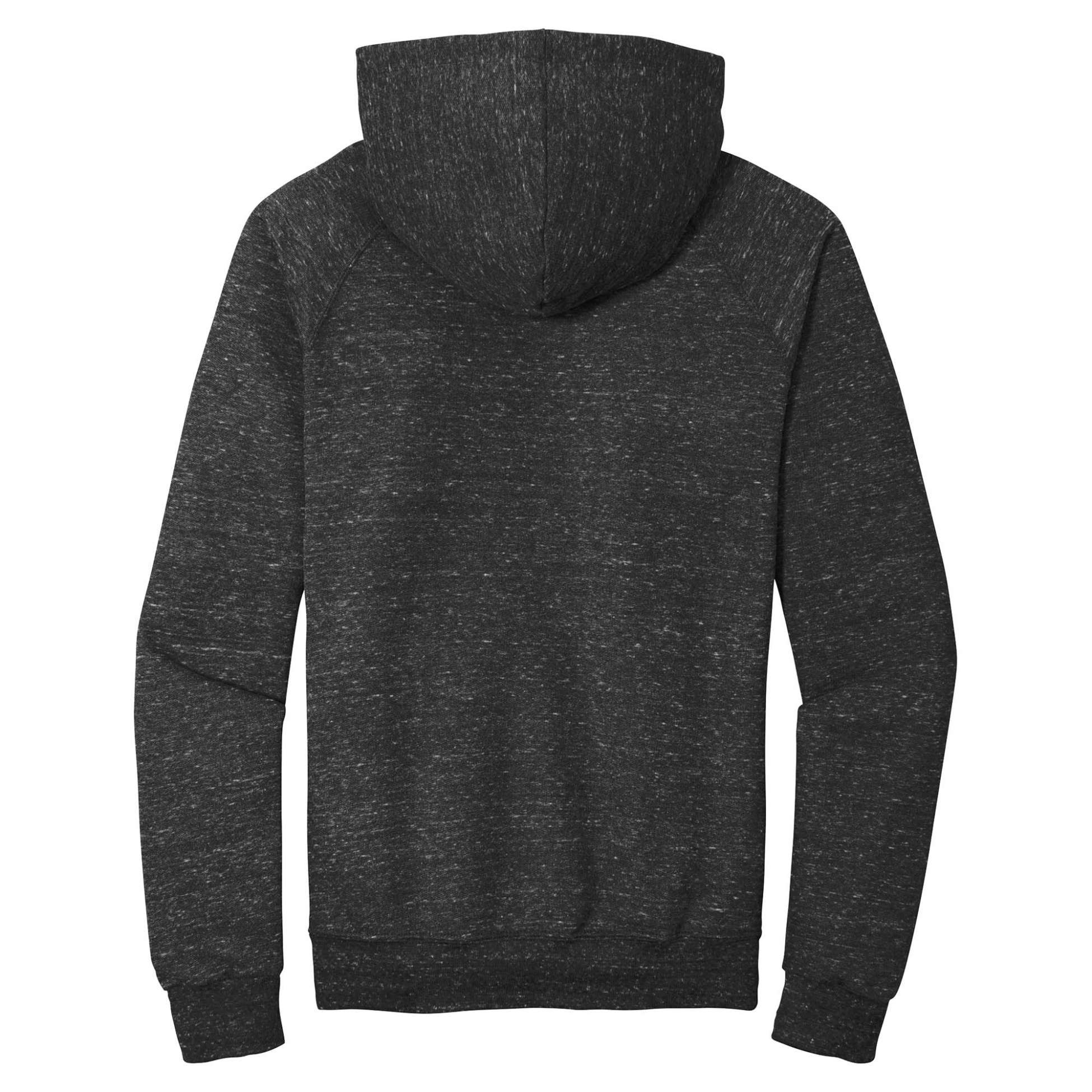 Jerzees 90M Snow Heather French Terry Raglan Hoodie - Black Ink | Full ...