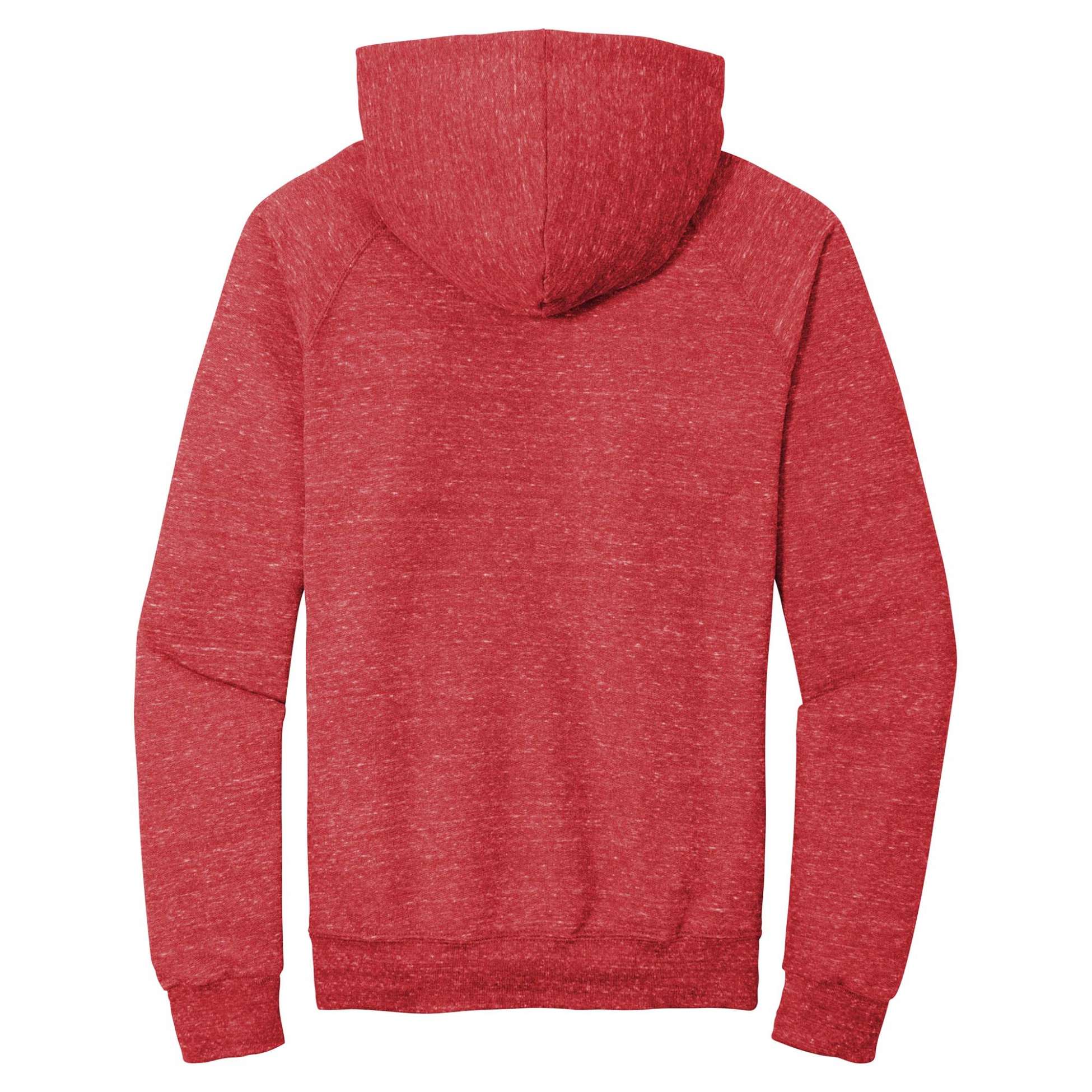 Jerzees 90M Snow Heather French Terry Raglan Hoodie - Red | Full Source