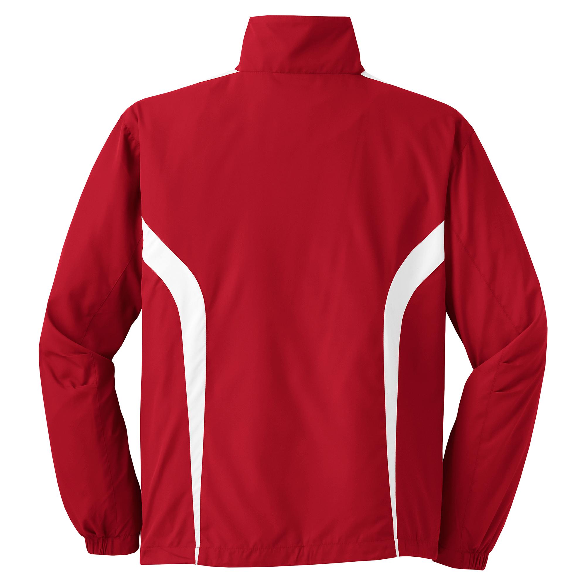 Sport-Tek JST60 Colorblock Raglan Jacket - True Red/White