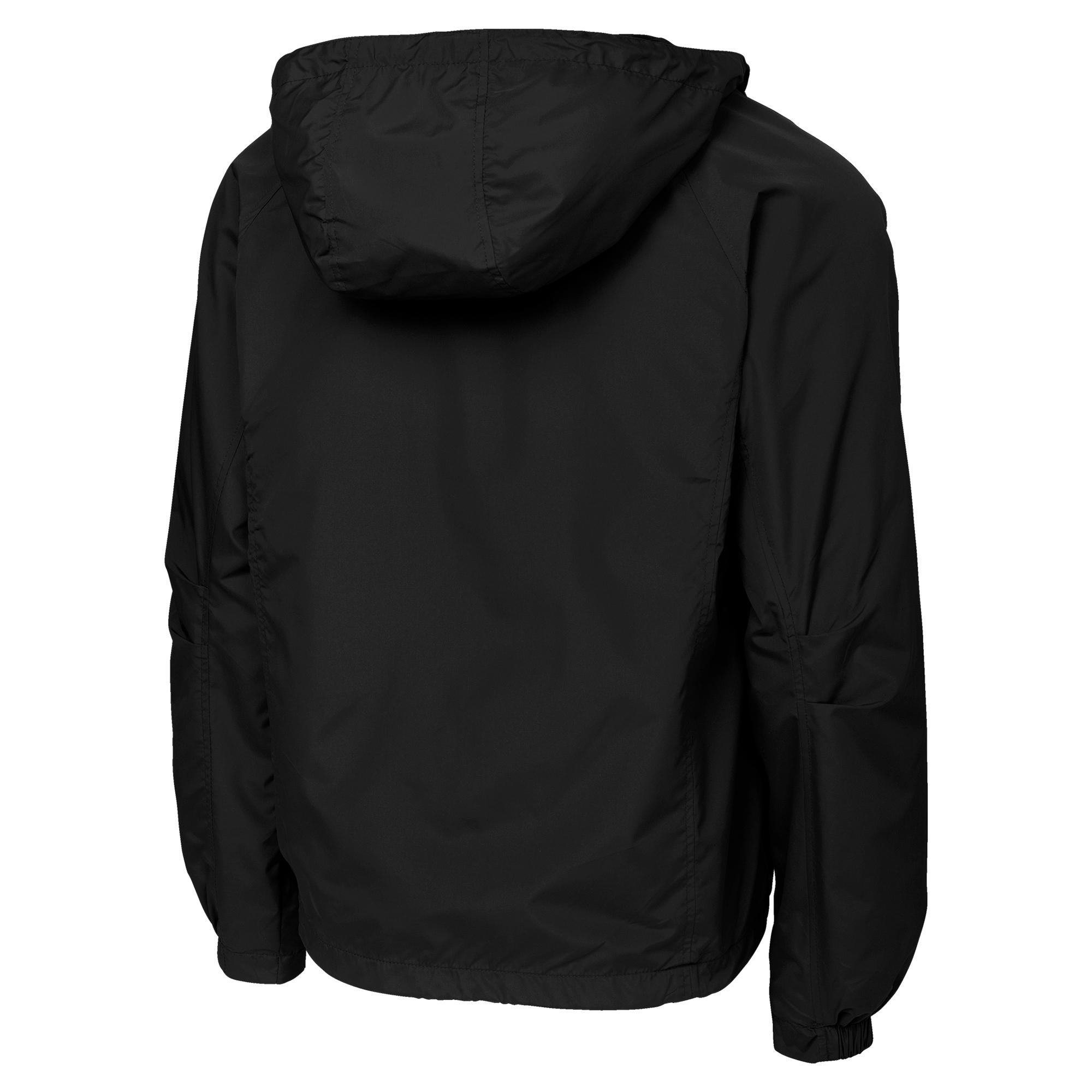 Sport-Tek JST73 Hooded Raglan Jacket - Black | Full Source