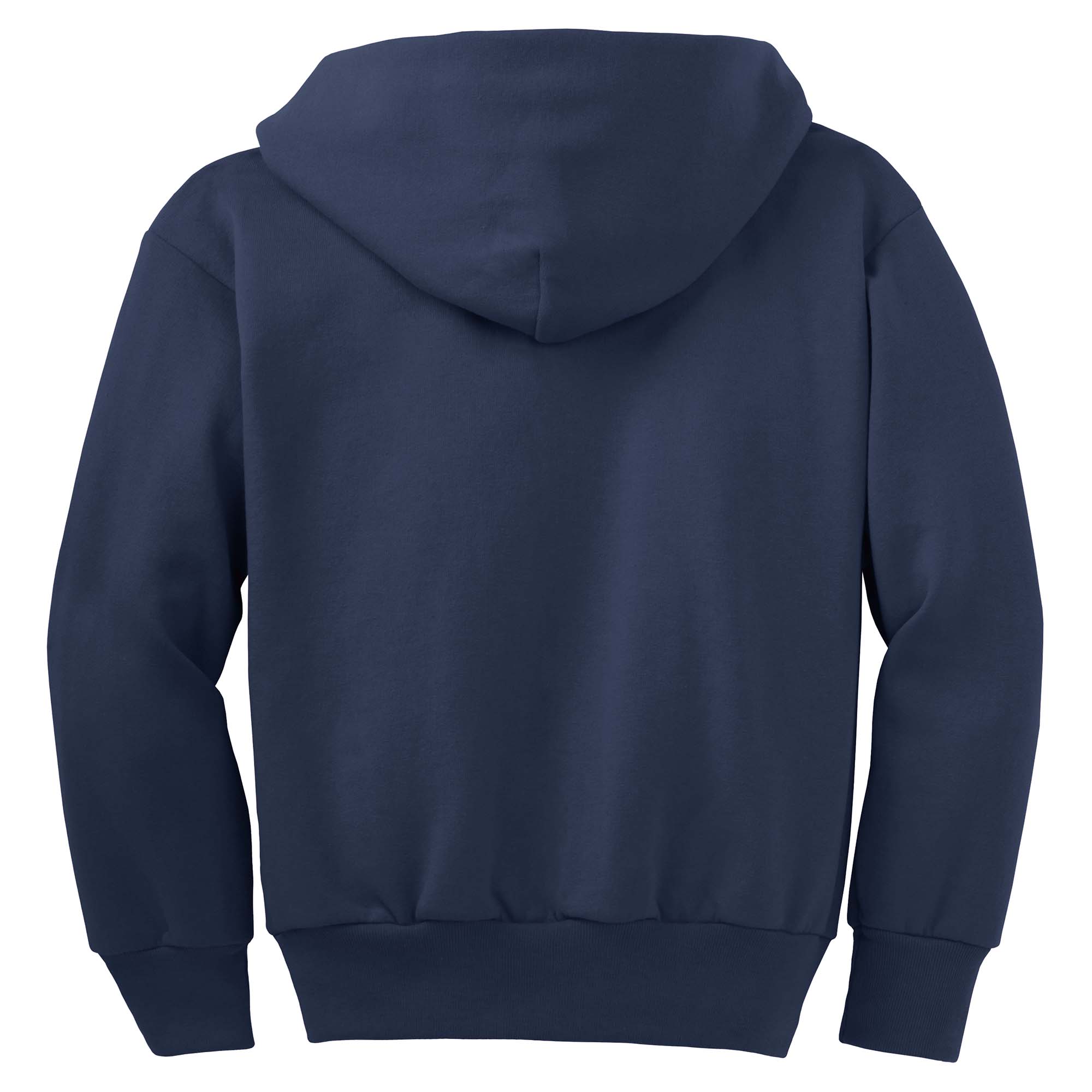 Port & Company PC90YZH Youth Core Fleece Full-Zip Hooded Sweatshirt ...