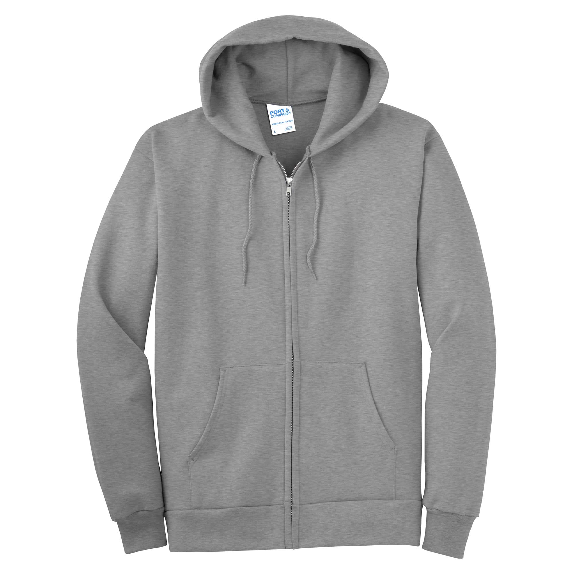 Port & Company PC90ZHT Tall Essential Fleece Full-Zip Hooded Sweatshirt ...