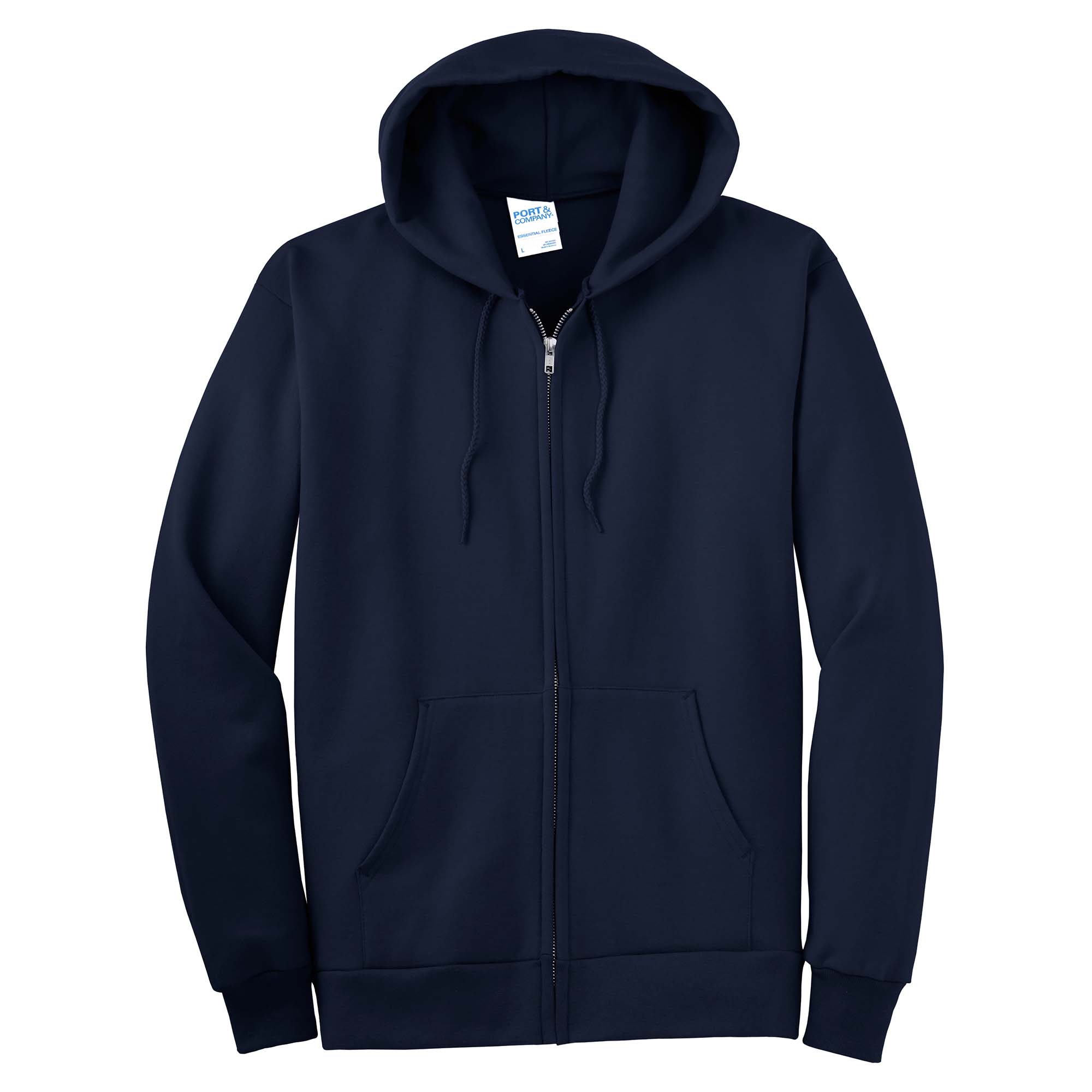 ジャケット・アウター PROFESSIONAL CPN HOODIE SET UP (NAVY) Port & Company PC90ZHT Tall Essential Fleece Full-Zip Hooded