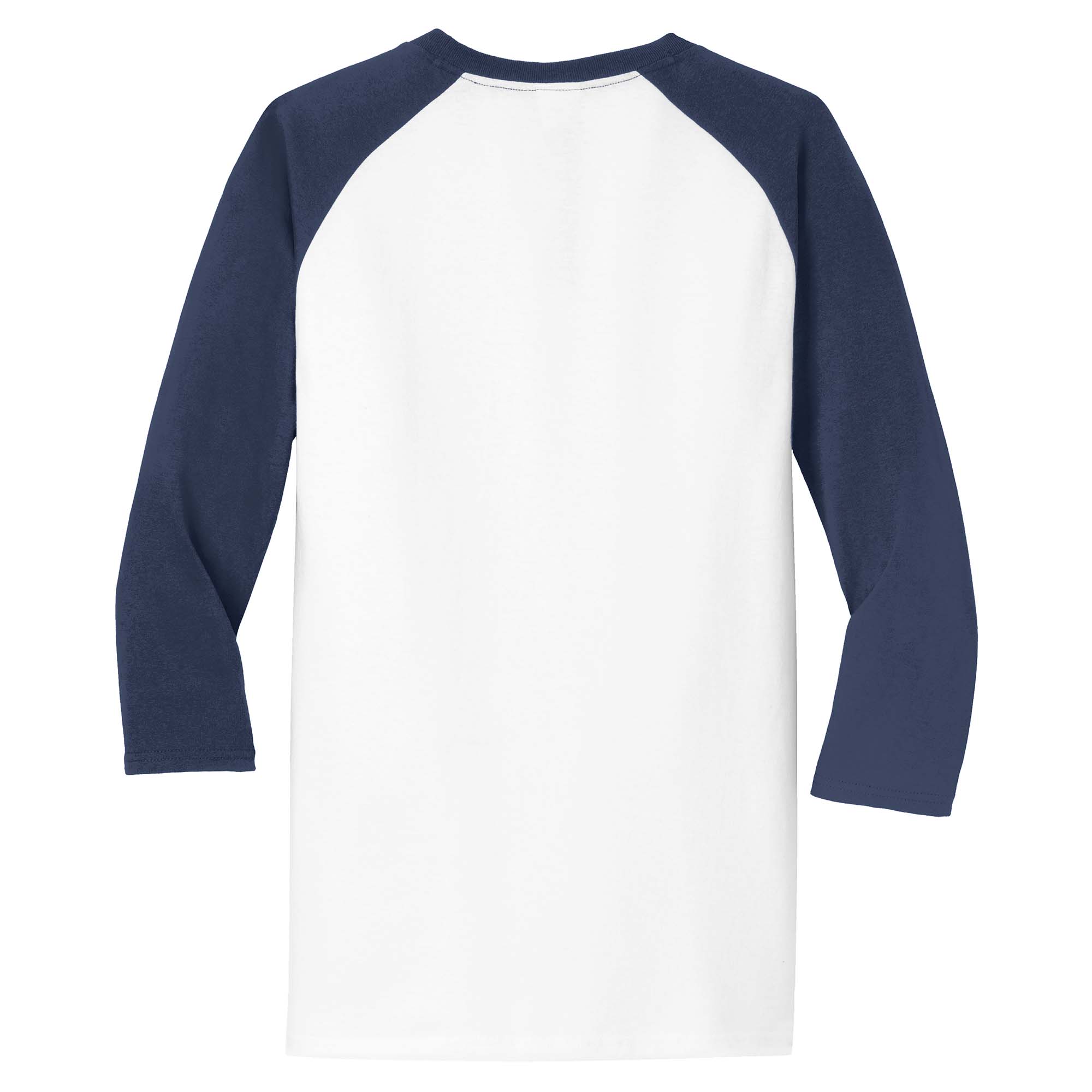 Port And Company Pc55rs 34 Sleeve Raglan T Shirt Whitenavy Full Source