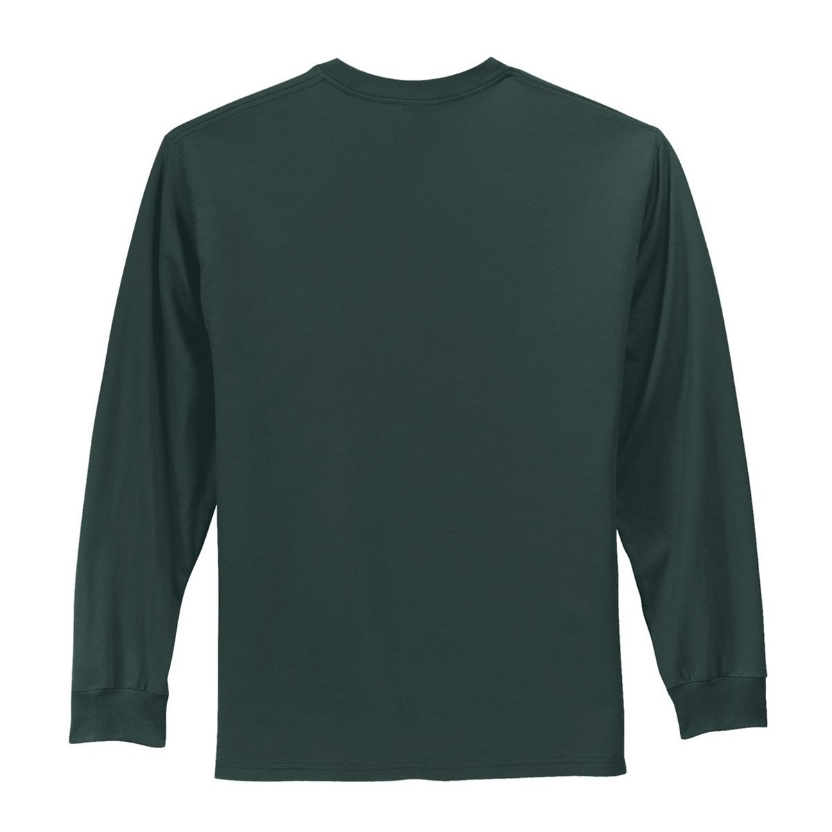 Port & Company PC61LS Long Sleeve Essential T-Shirt - Dark Green | Full ...