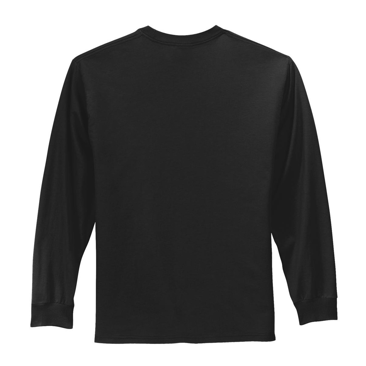 Port & Company Men's Long Sleeve T-Shirt - Soft Cotton, Heavyweight, Navy, Large