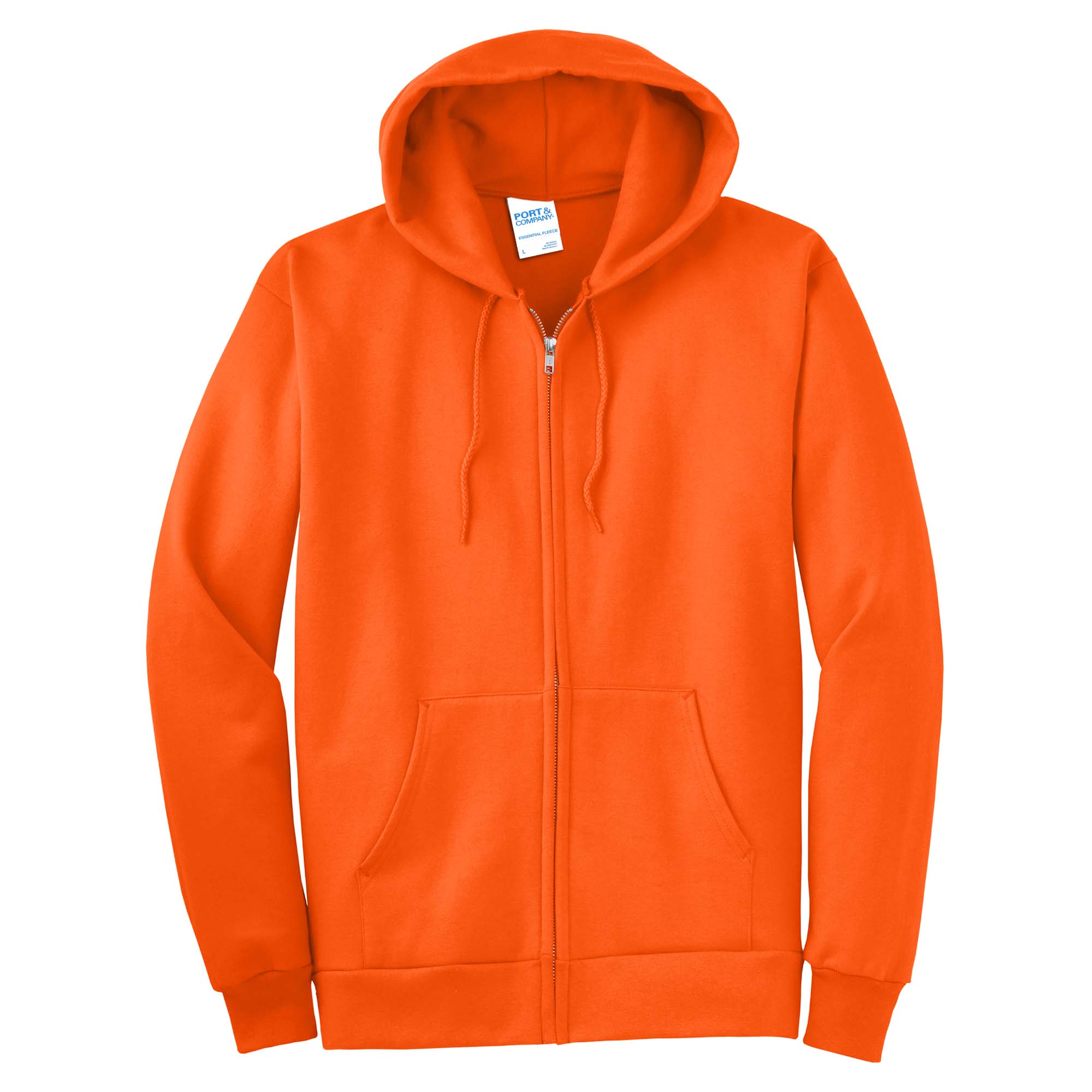 orange zip up sweater