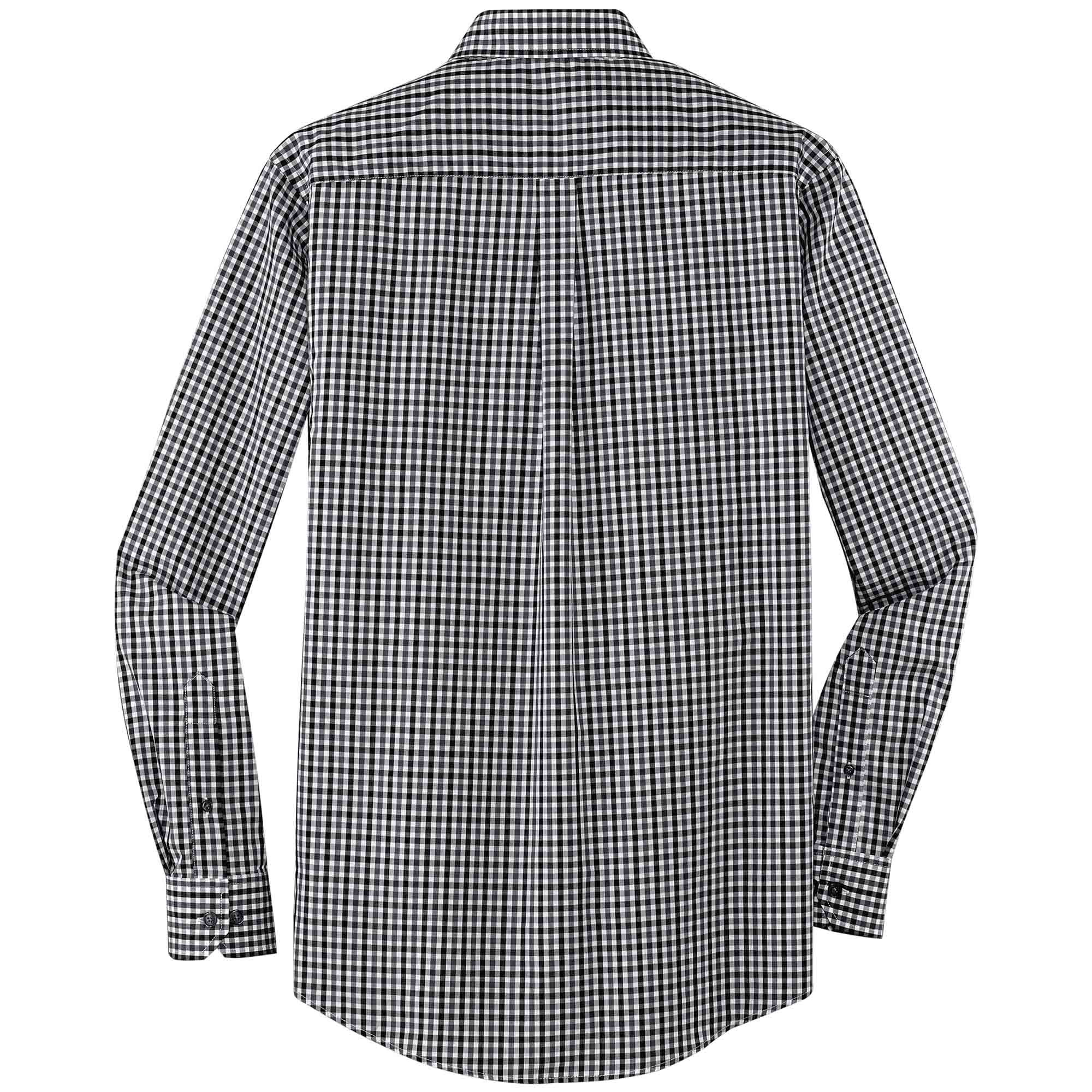 black gingham dress shirt long sleeve Black Gingham Long Sleeve Icon Shirt