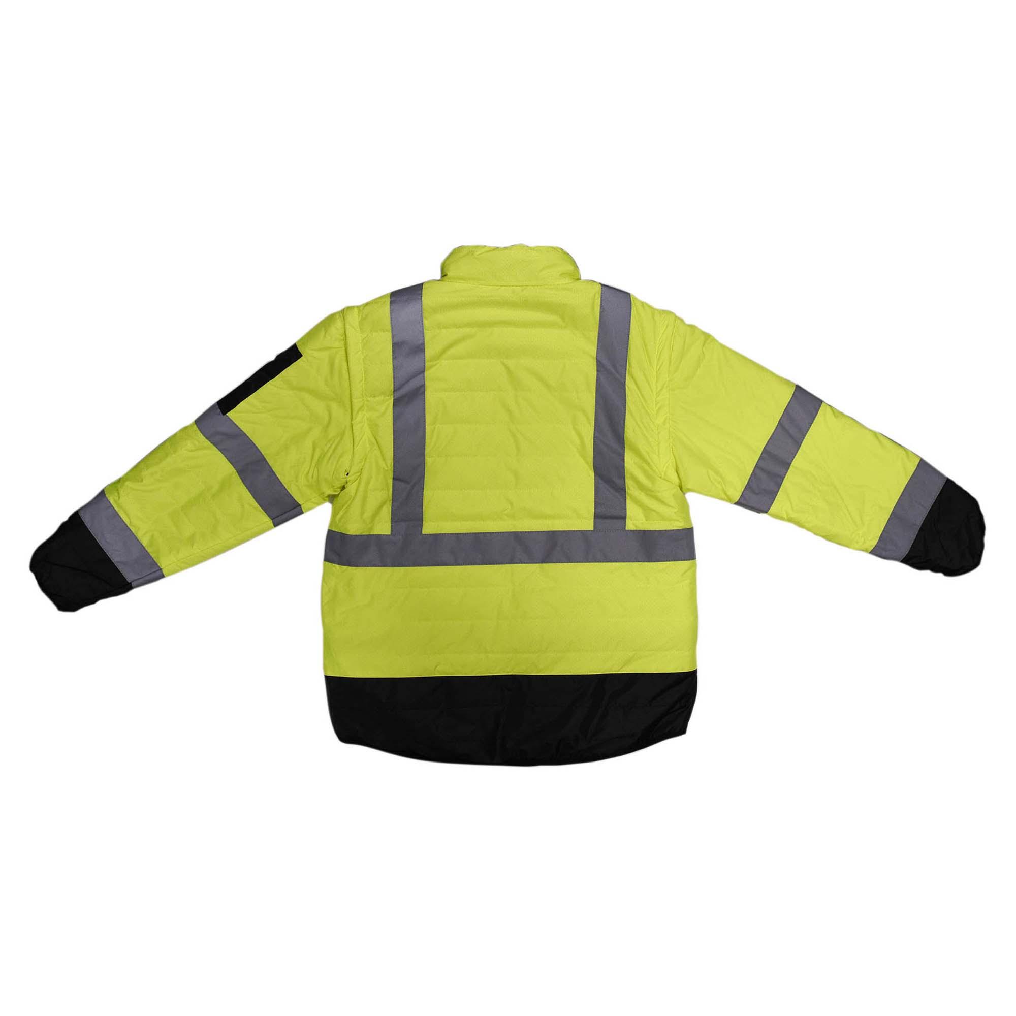 Radians SJ510 Type R Class 3 Quilted Reversible Safety Jacket - Zip-Off ...