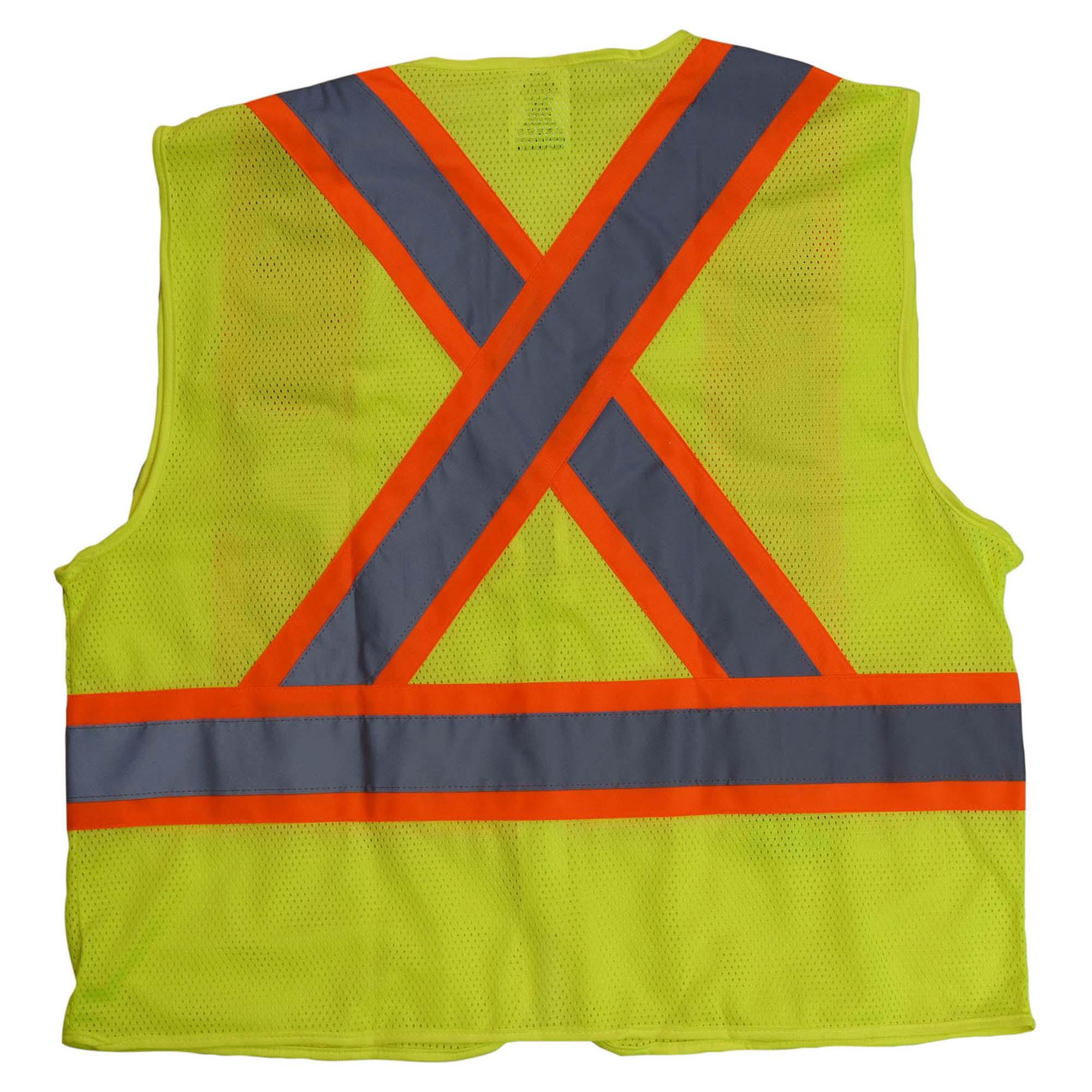 Radians SV22X-2ZGM Type R Class 2 Mesh Two-Tone X-Back Safety Vest ...