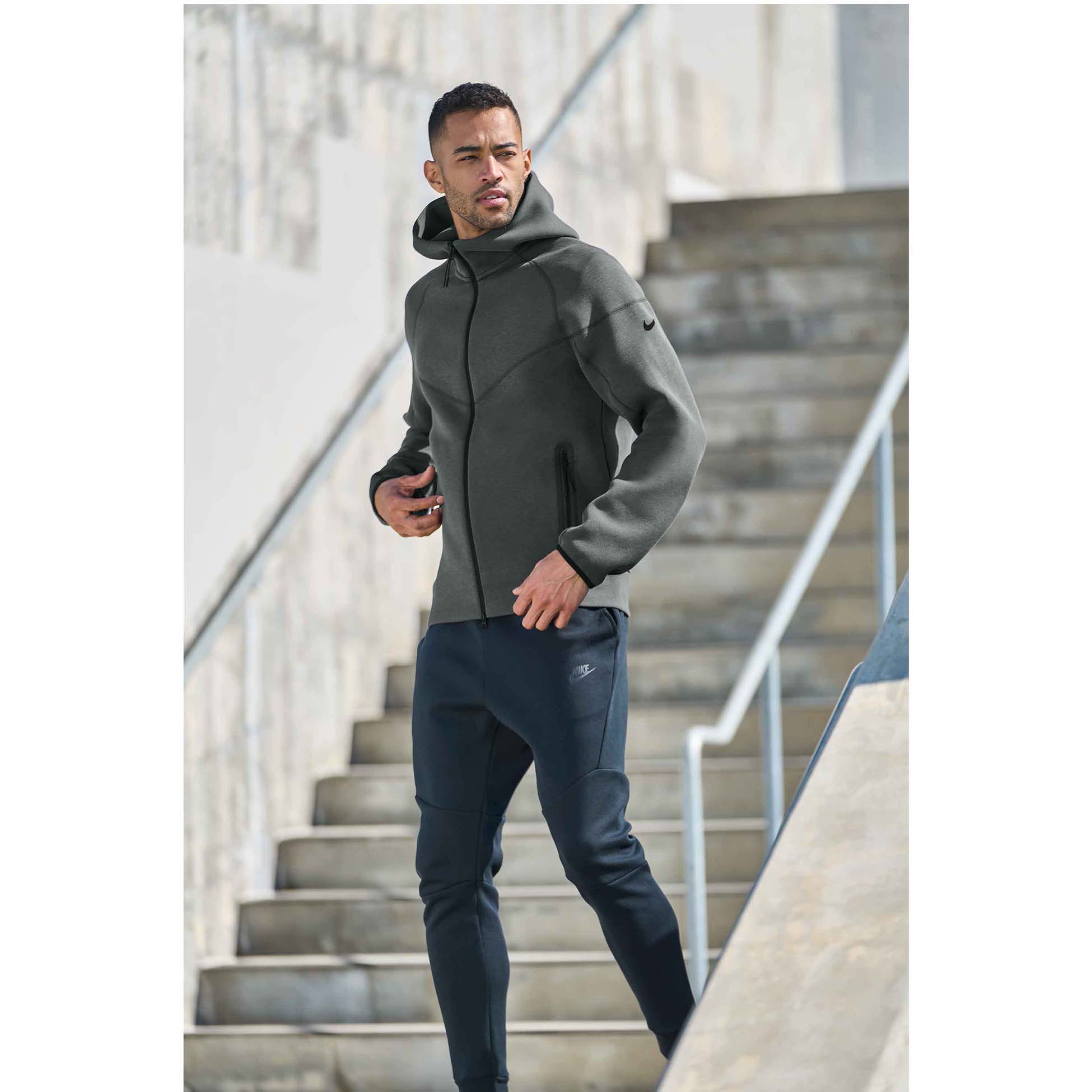 Nike NKFQ4762 Tech Fleece Full-Zip Hoodie - Anthracite Heather