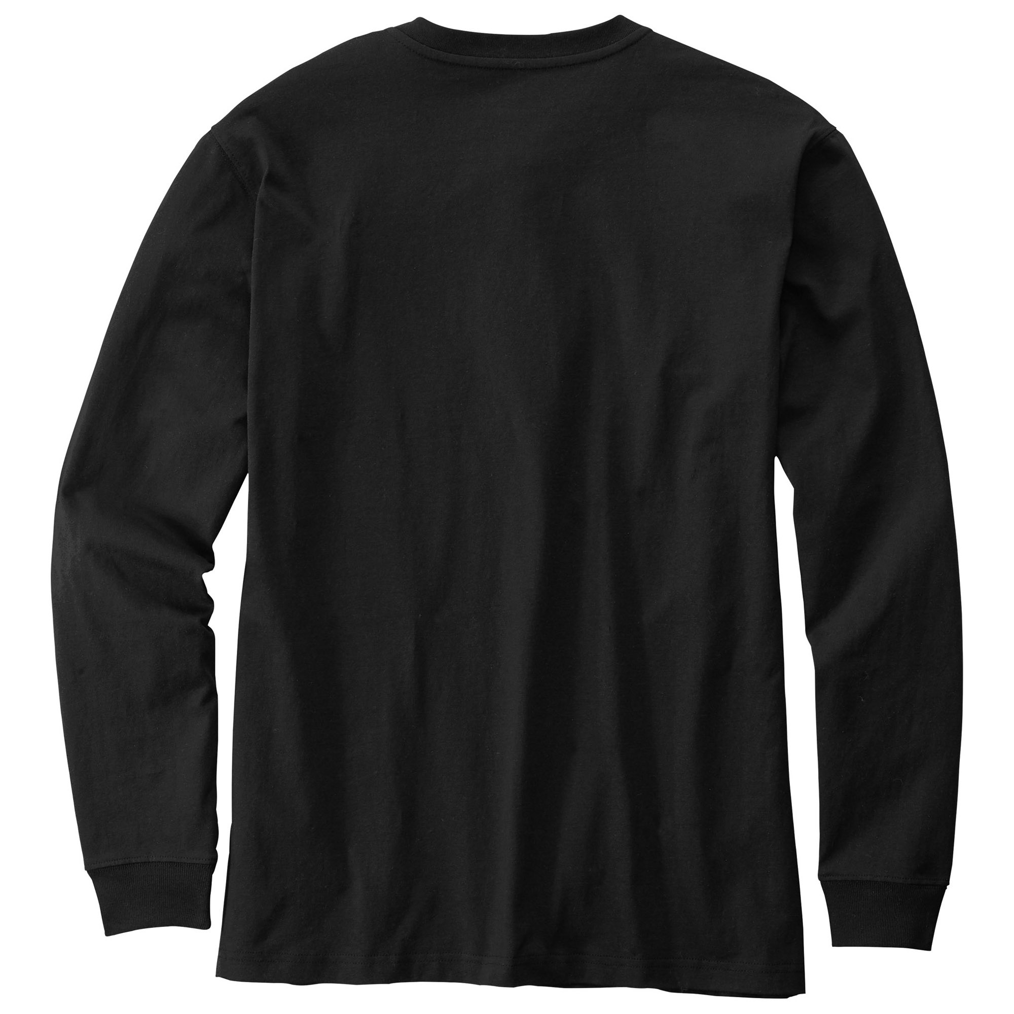 Carhartt K128 Workwear Long Sleeve Henley T-Shirt - Black | Full Source