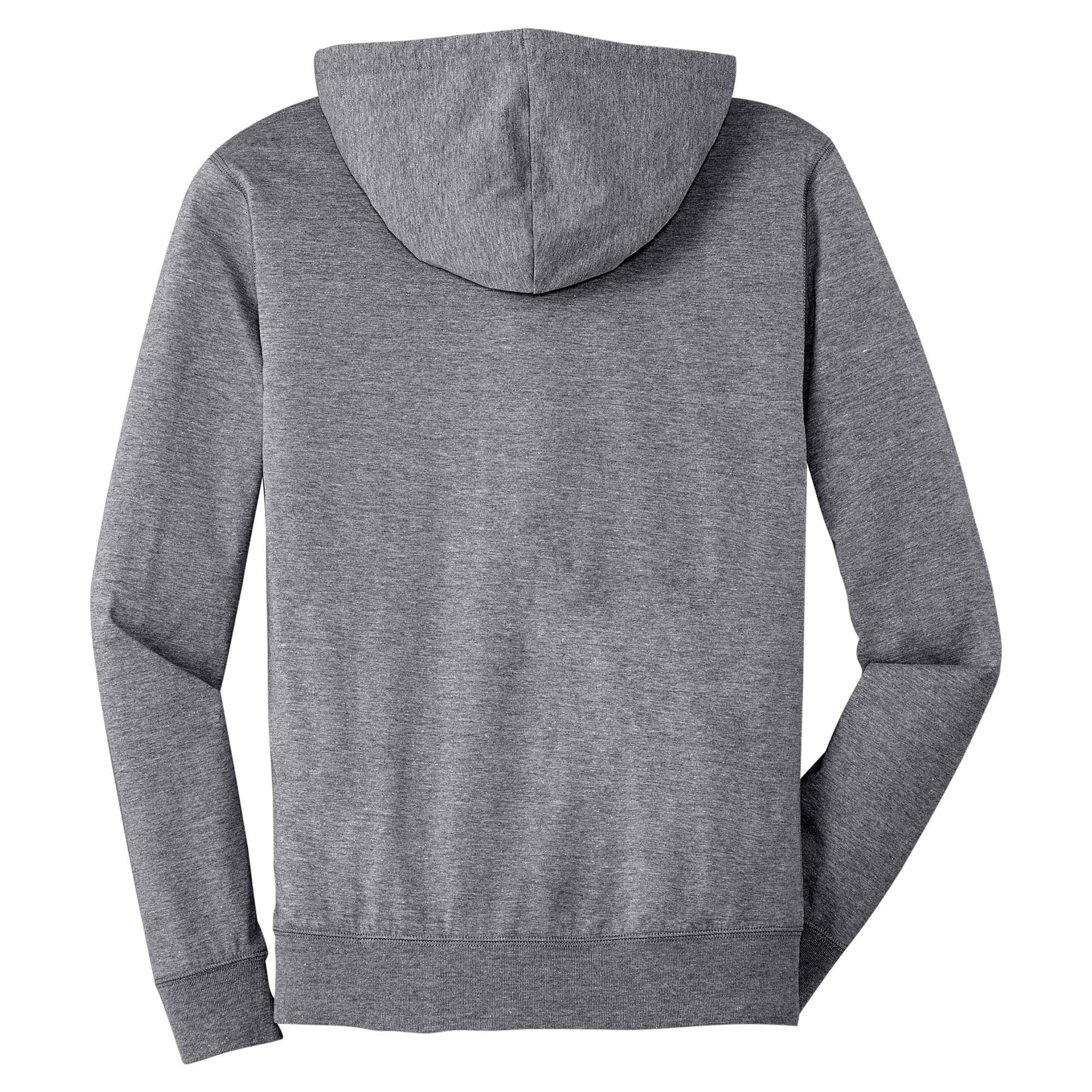 District DT1100 Jersey Full-Zip Hoodie - Dark Heather Grey | Full