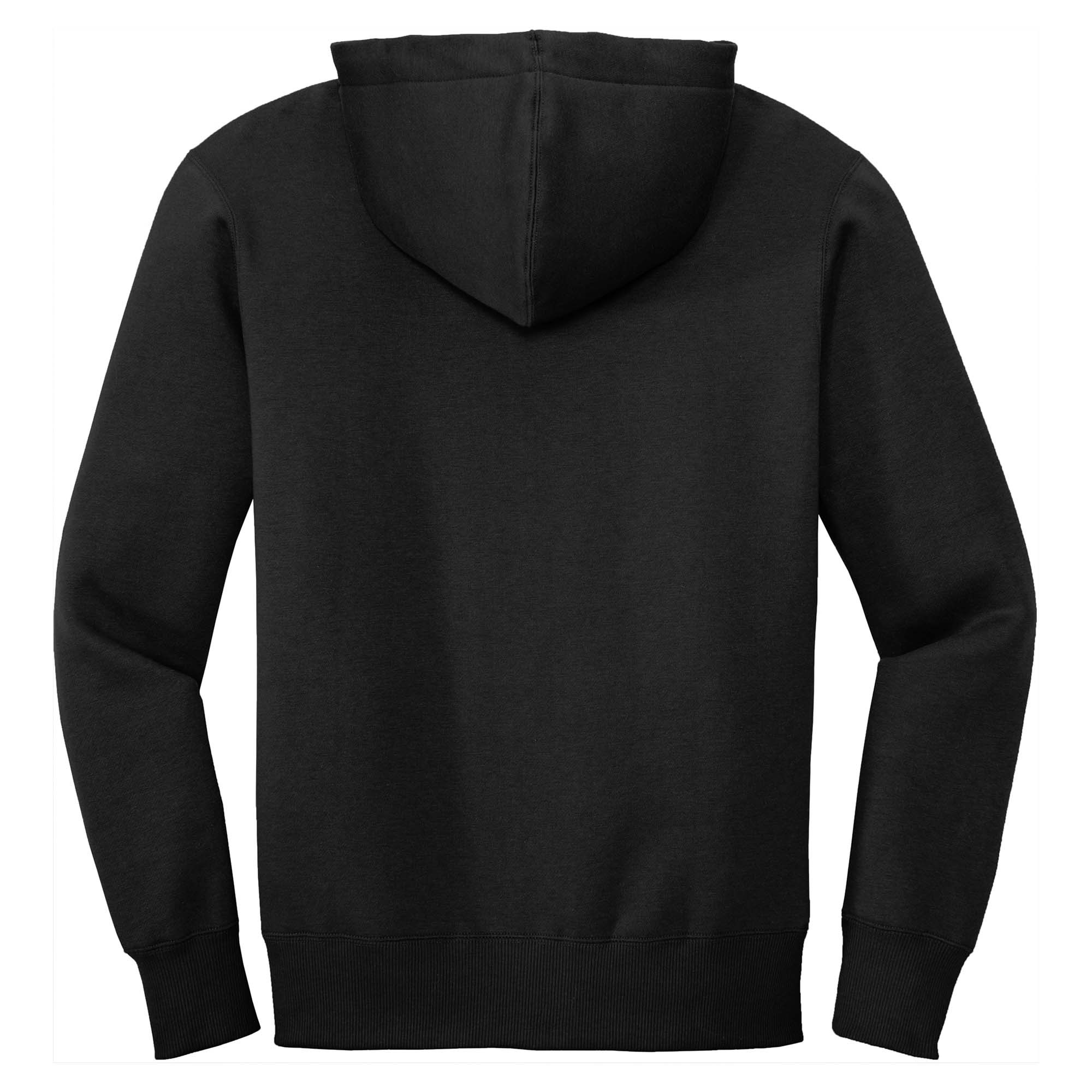 District DT1103 Perfect Weight Fleece Full-Zip Hoodie - Jet Black ...