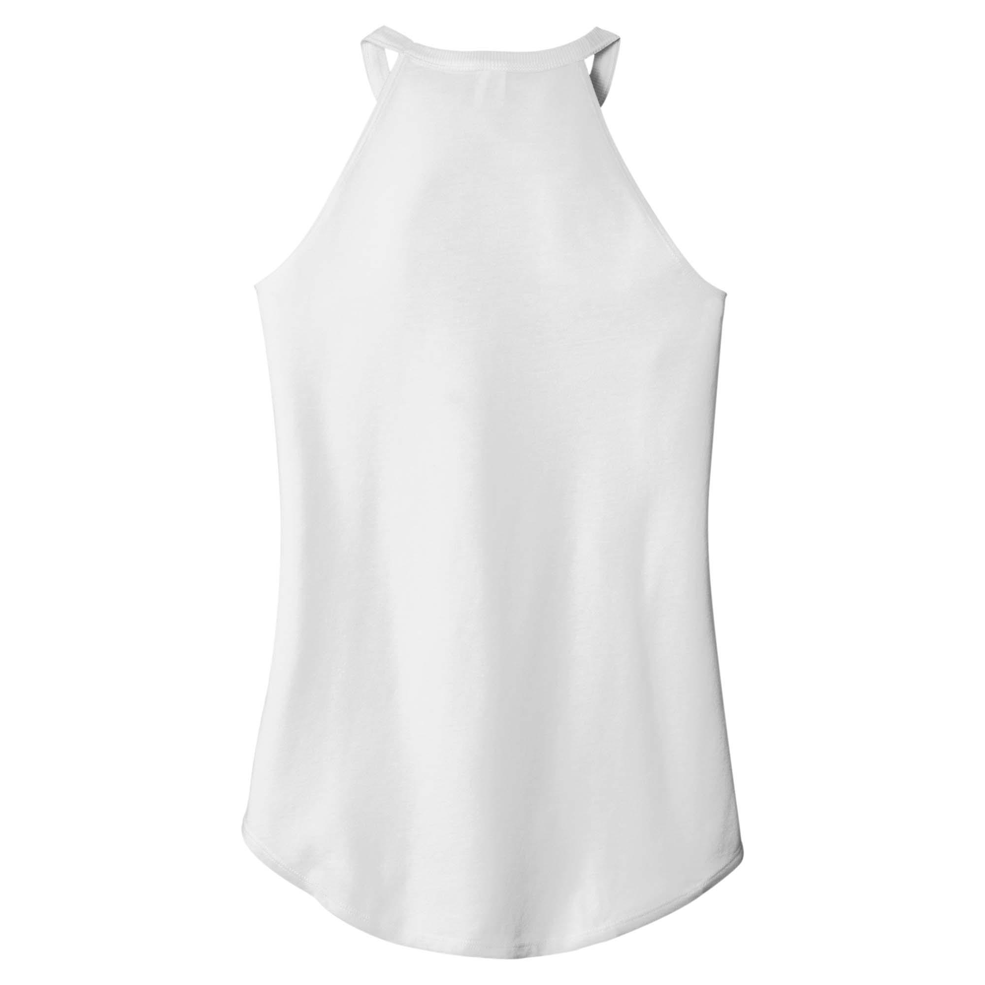 District Dt137l Womens Perfect Tri Rocker Tank White Full Source