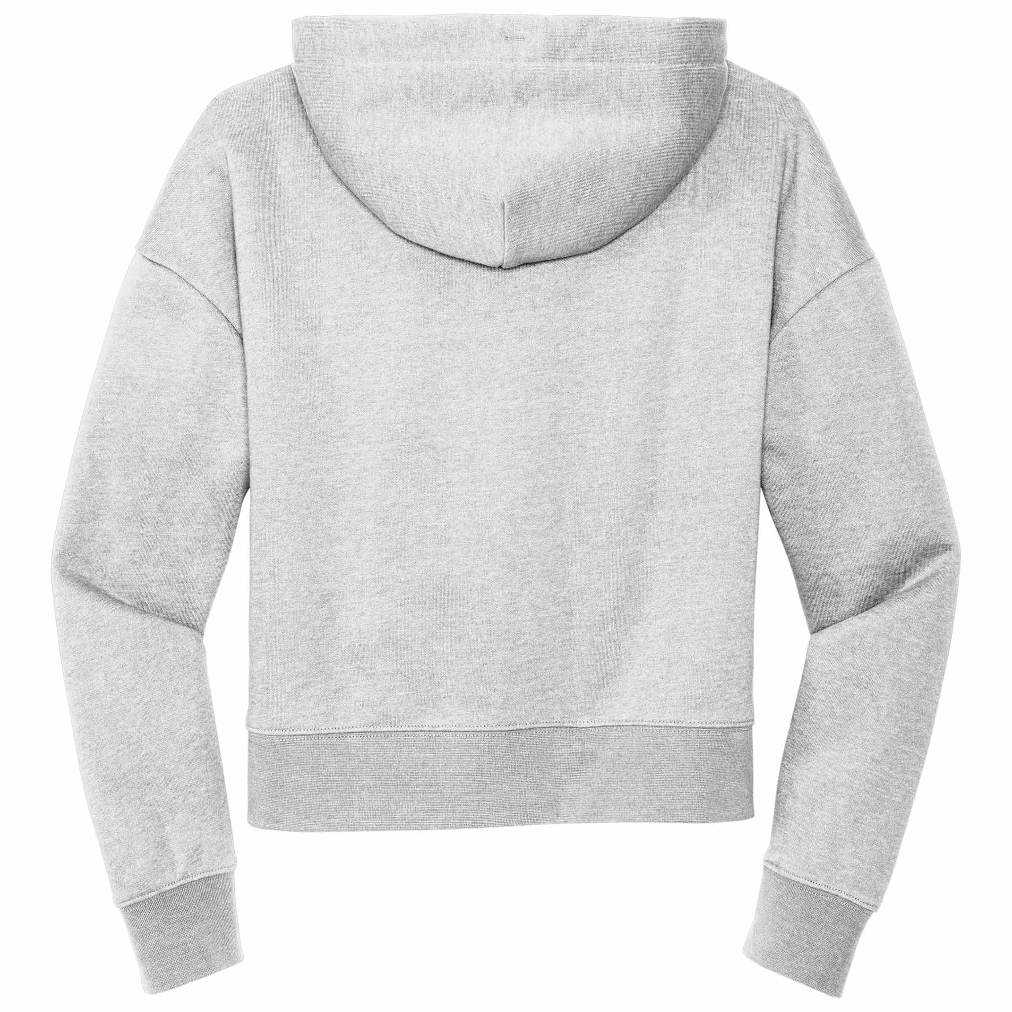 District DT6101 Womens V.I.T. Fleece Hoodie - Light Heather Grey | Full ...