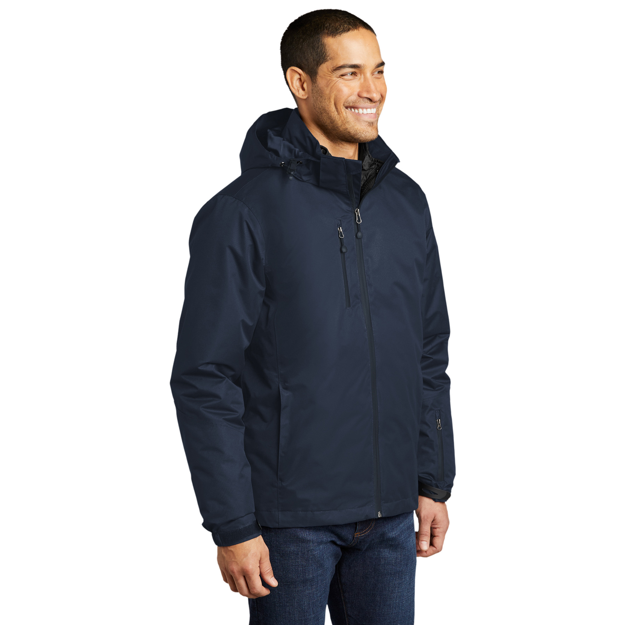 Port Authority J332 Vortex Waterproof 3-in-1 Jacket - River Blue Navy ...