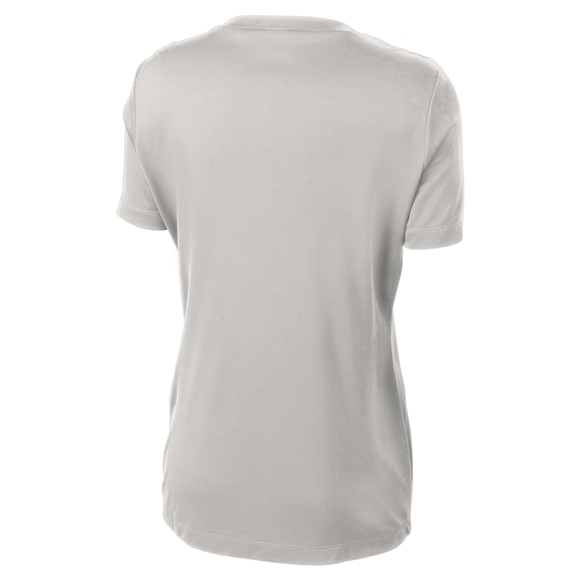 SportTek LST353 Ladies VNeck PosiCharge Competitor Tee Silver