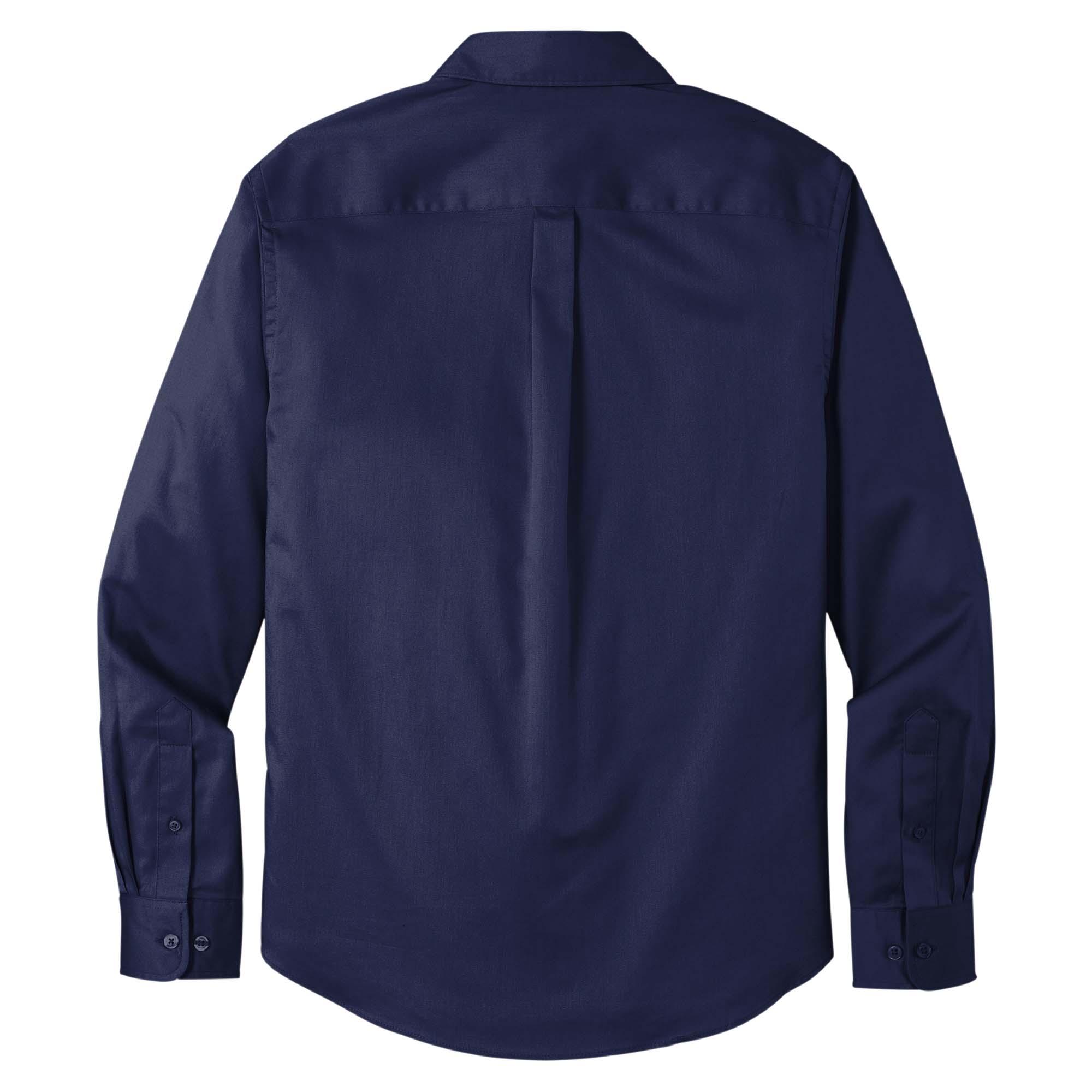 Port Authority W808 Long Sleeve SuperPro React Twill Shirt - True Navy ...