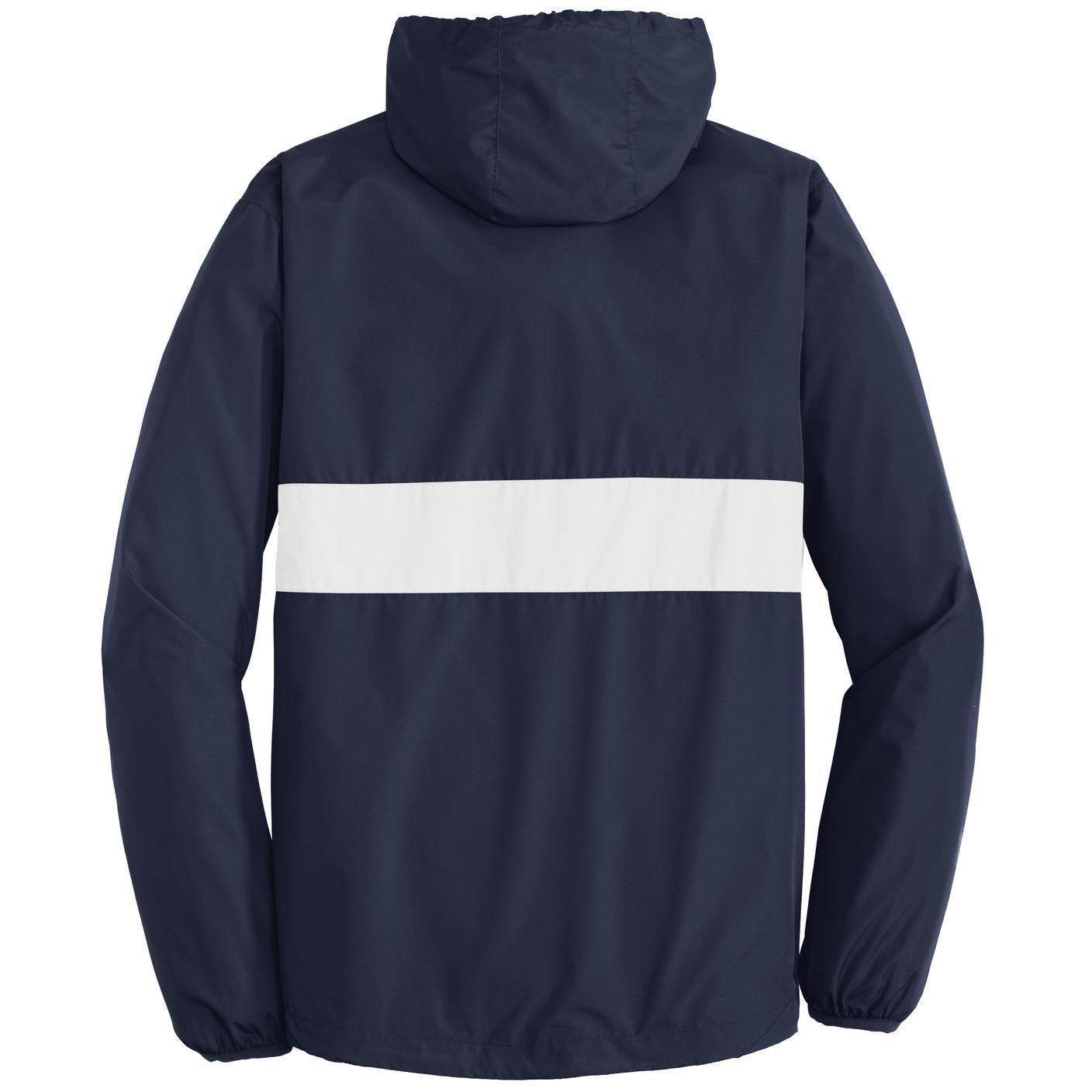 SportTek JST65 Zipped Pocket Anorak True Navy/White Full Source