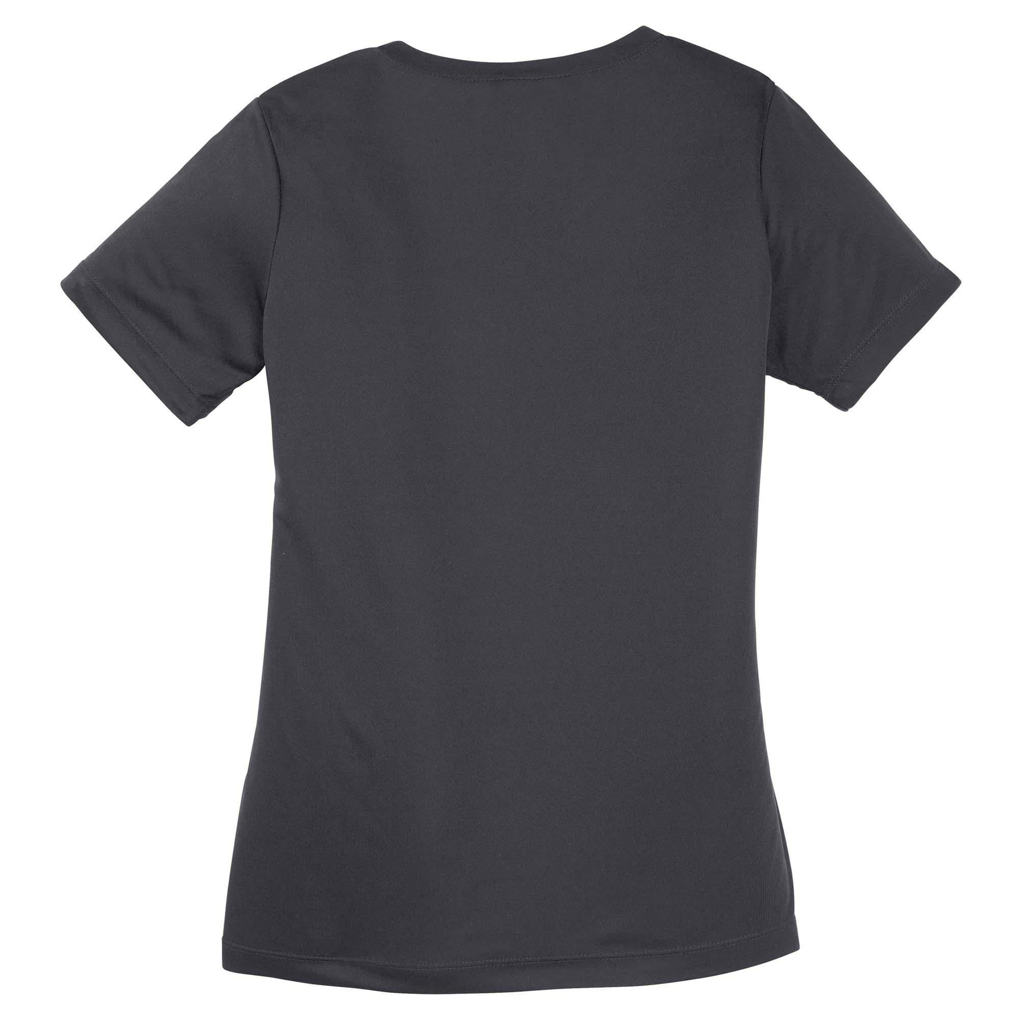 SportTek LST353 Ladies VNeck PosiCharge Competitor Tee Iron Grey
