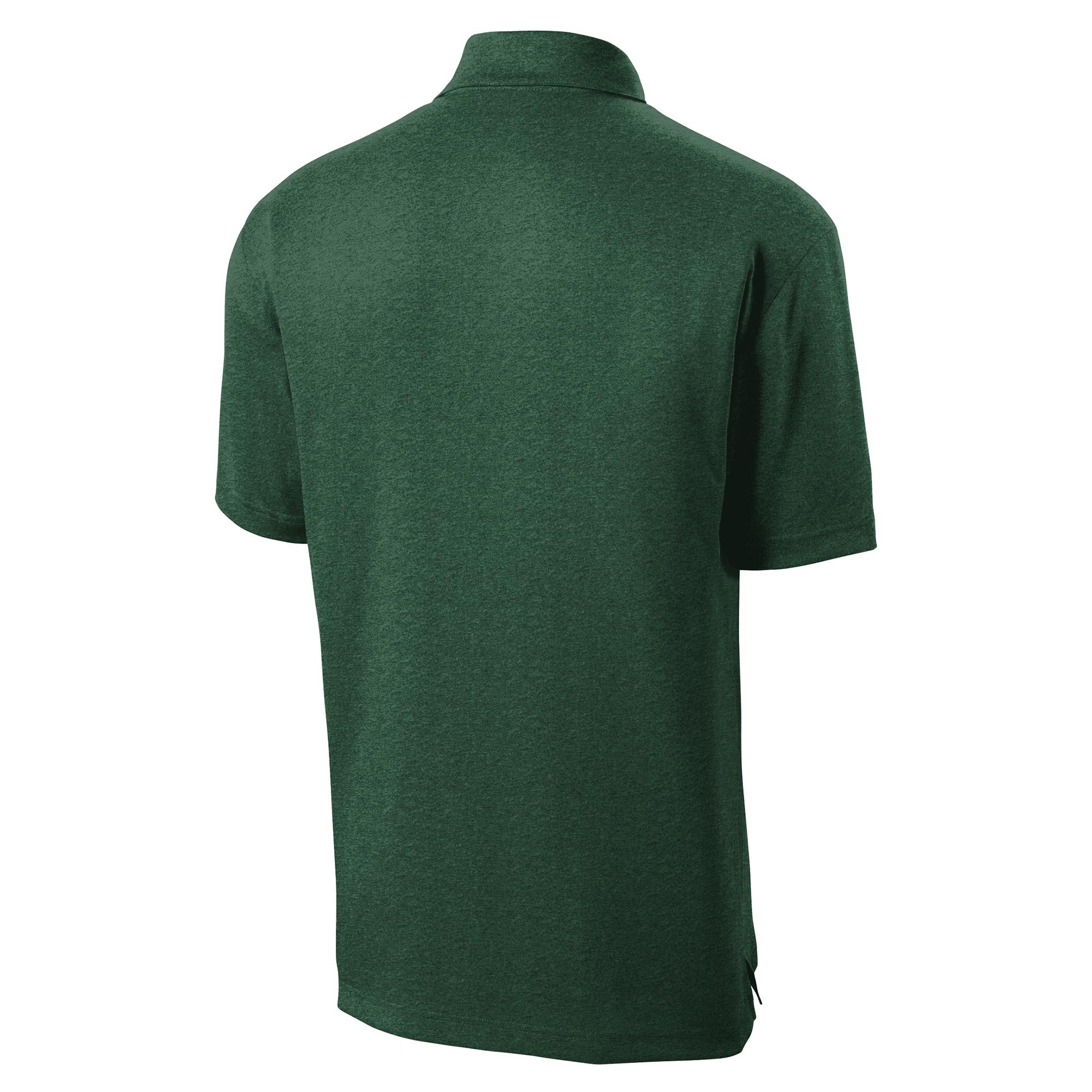 Sport-Tek ST660 Heather Contender Polo - Forest Green Heather | Full Source