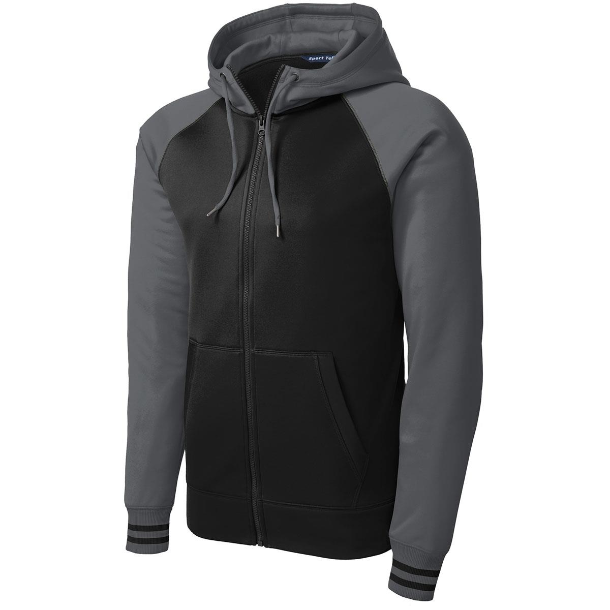 Sport-Tek ST236 Sport-Wick Varsity Fleece Full-Zip Hooded Jacket ...