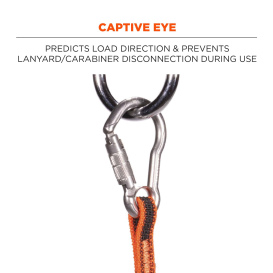 Ergodyne Squids 3101F(x) Tool Lanyard Stainless Steel Carabiner - 15lbs