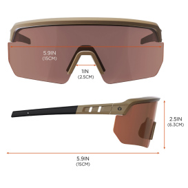 Ergodyne Aegir 55220 Safety Glasses - Matte Desert Frame - Enhanced Anti-Fog Bronze Lens