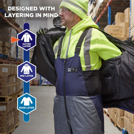Ergodyne N-Ferno 6477 Insulated Freezer Bib Overalls