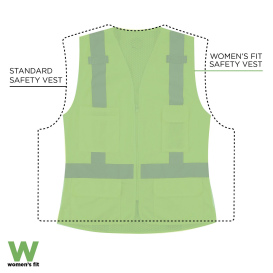 Ergodyne GloWear 8247ZW-S Type R Class 2 Women\'s Surveyor Safety Vest - Lime