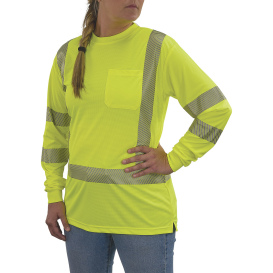 Ergodyne GloWear 8387 Type R Class 3 Performance Long Sleeve T-Shirt - Lime