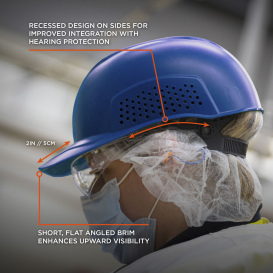 Ergodyne Skullerz 8951 Vented Hard Shell Bump Cap - Blue