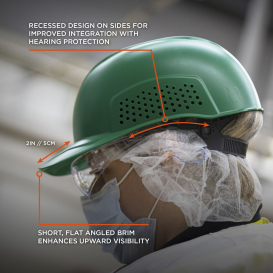 Ergodyne Skullerz 8951 Vented Hard Shell Bump Cap - Green
