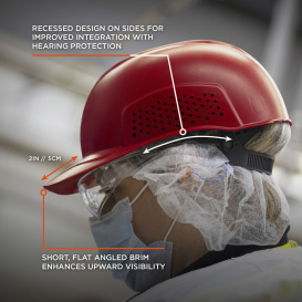 Ergodyne Skullerz 8951 Vented Hard Shell Bump Cap - Red