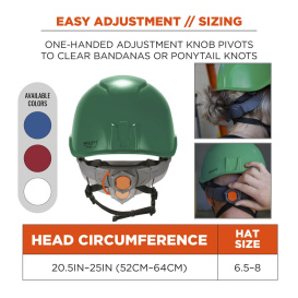 Ergodyne Skullerz 8976 Type 2 Class E Safety Helmet - Green